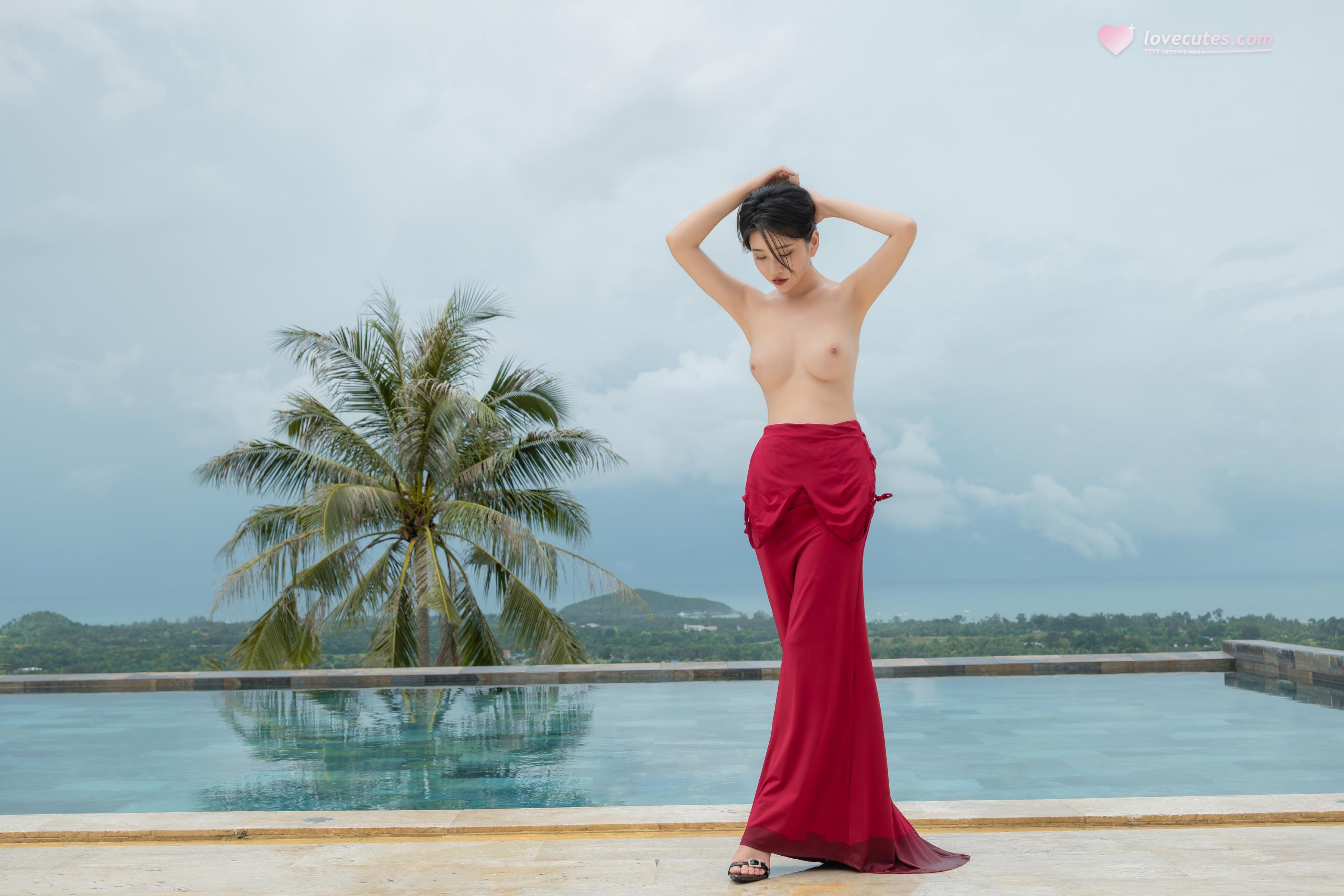 [Private] Yearly Nnian - Encounter: Red Dress Poolside Vacation Vibes Revealed 80P