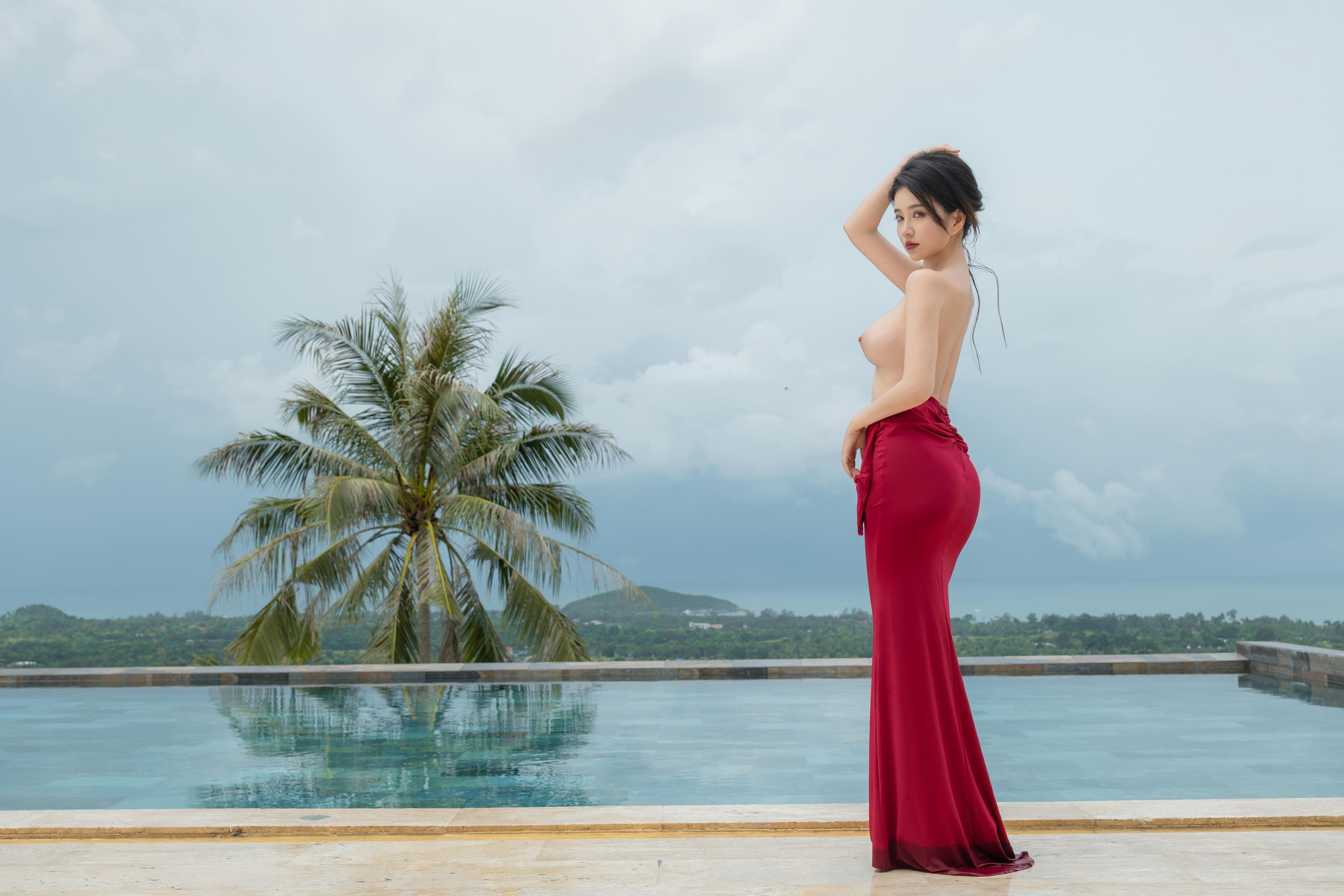 [Private] Yearly Nnian - Encounter: Red Dress Poolside Vacation Vibes Revealed 80P