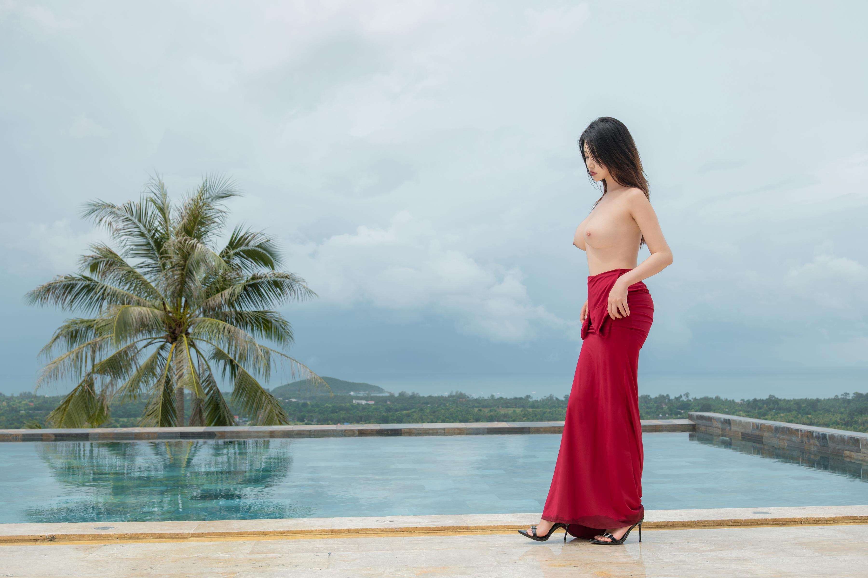 [Private] Yearly Nnian - Encounter: Red Dress Poolside Vacation Vibes Revealed 80P