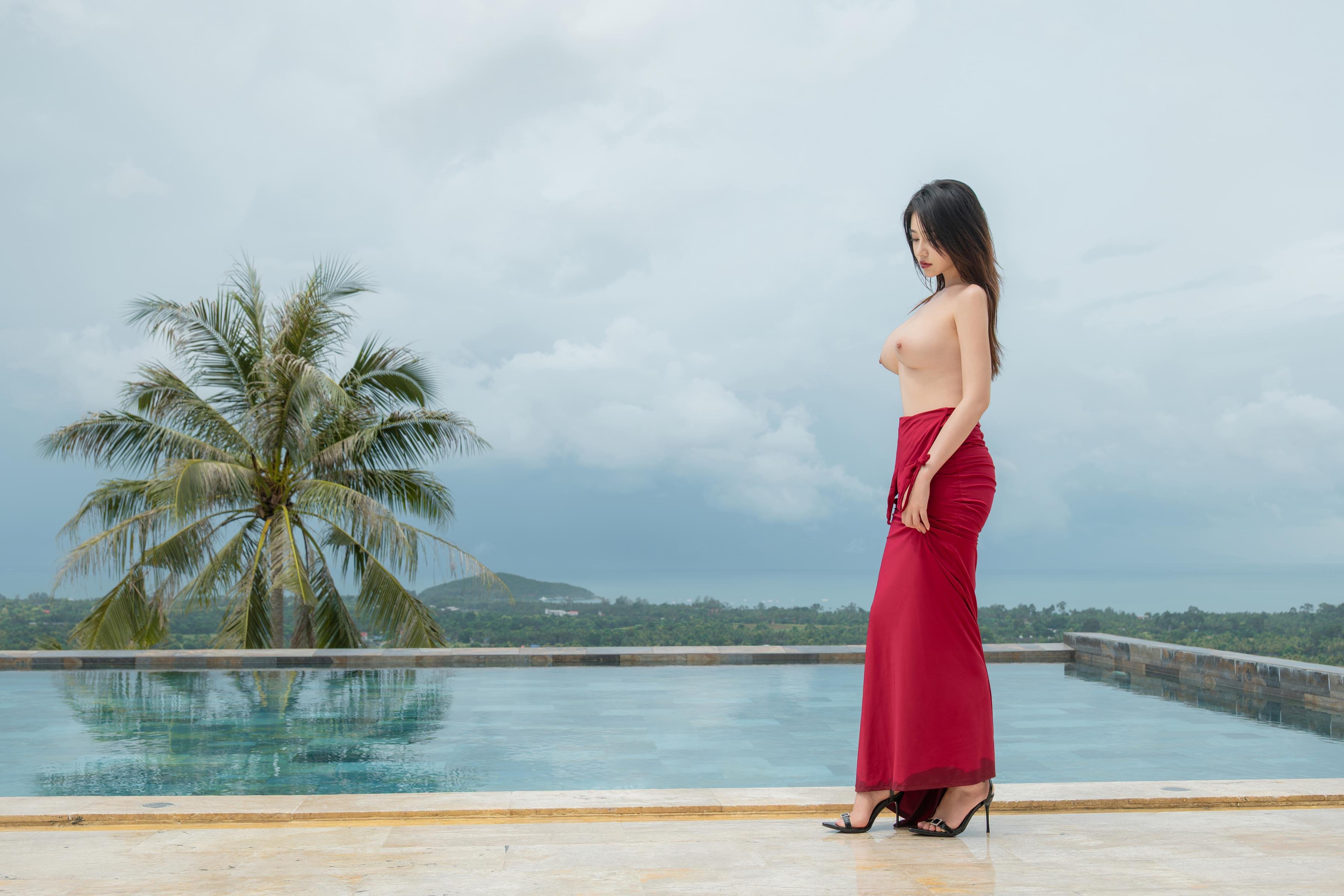 [Private] Yearly Nnian - Encounter: Red Dress Poolside Vacation Vibes Revealed 80P