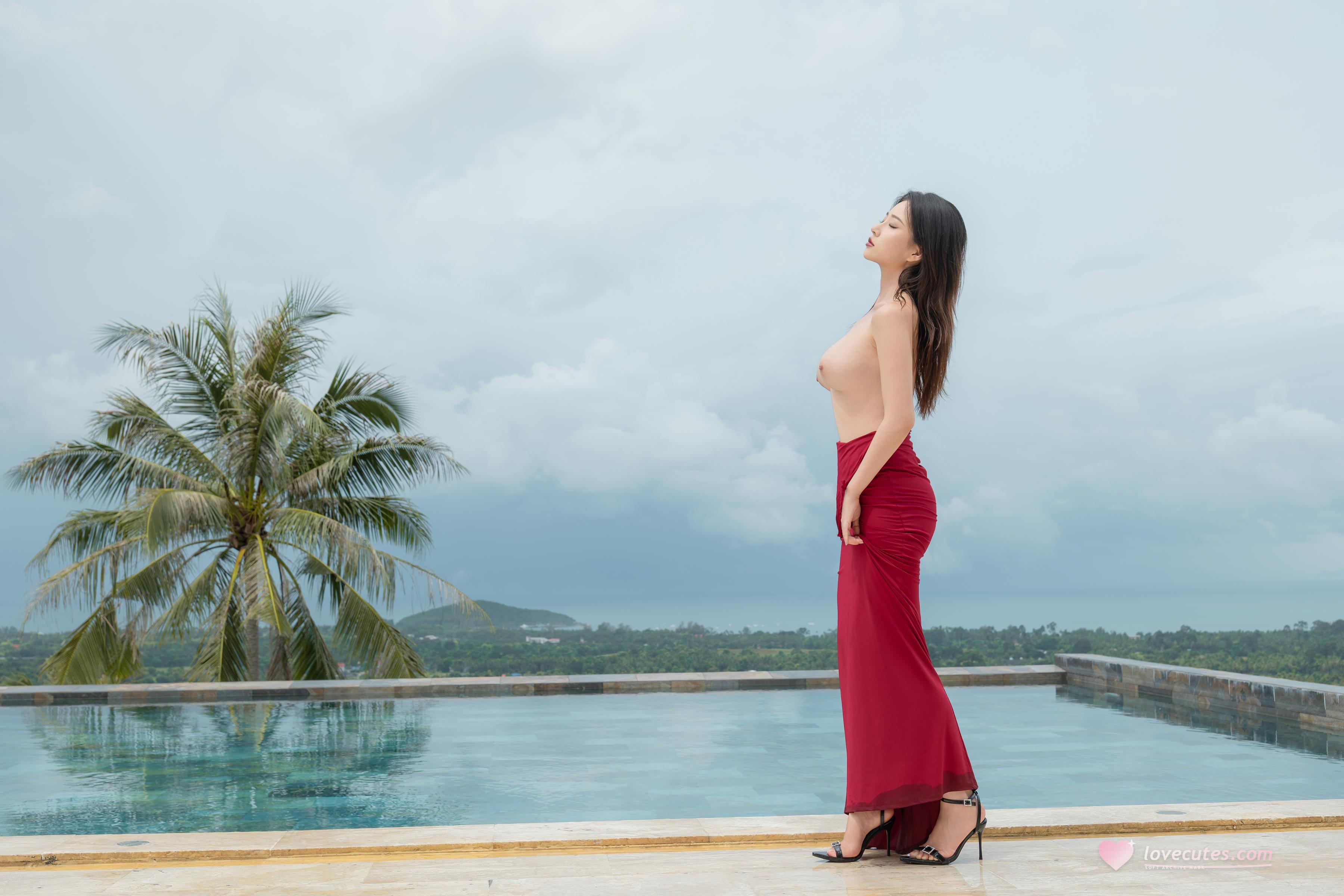 [Private] Yearly Nnian - Encounter: Red Dress Poolside Vacation Vibes Revealed 80P
