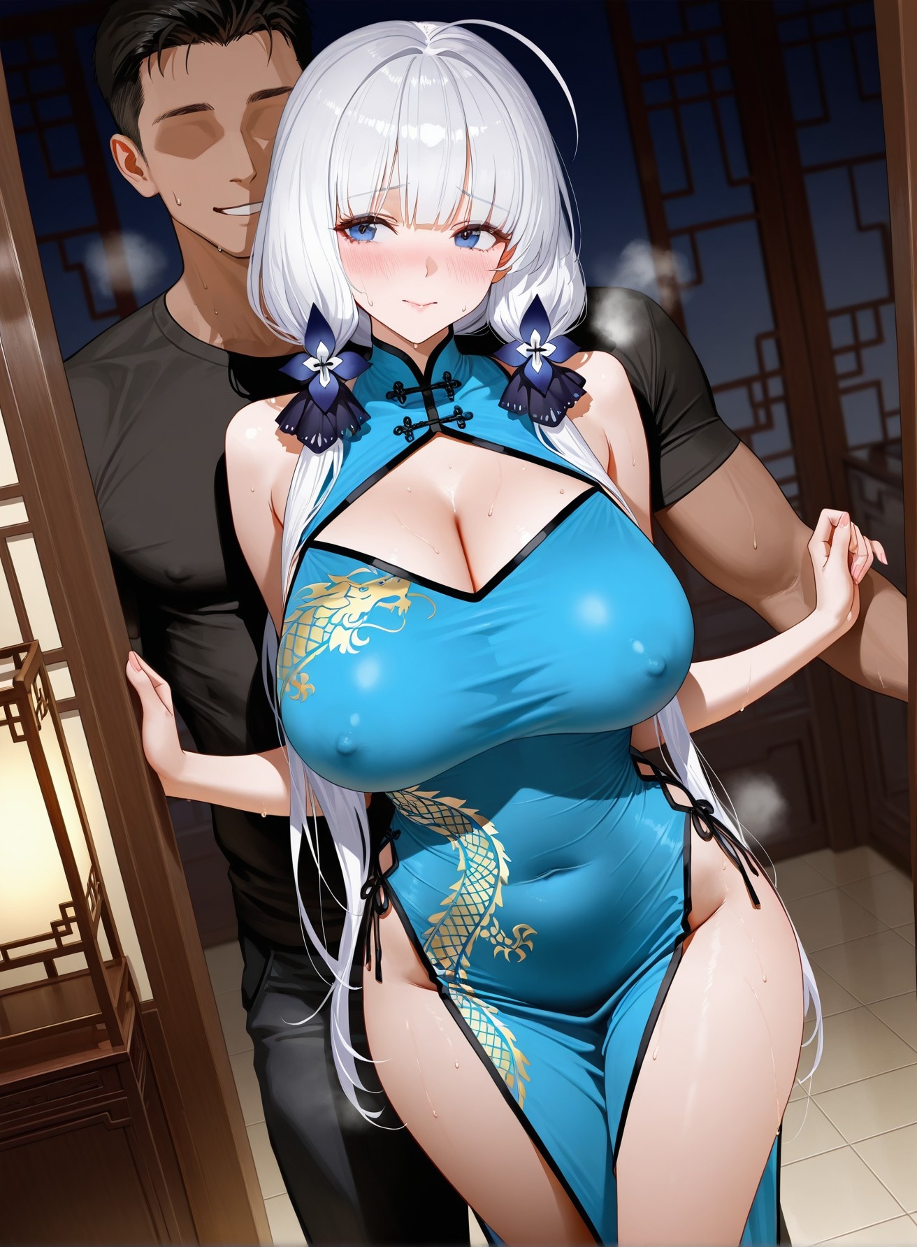 AI生成アニメ少女 - 碧蓝航线 光辉 Vol.2：黒ストレース下着露出穴 136P