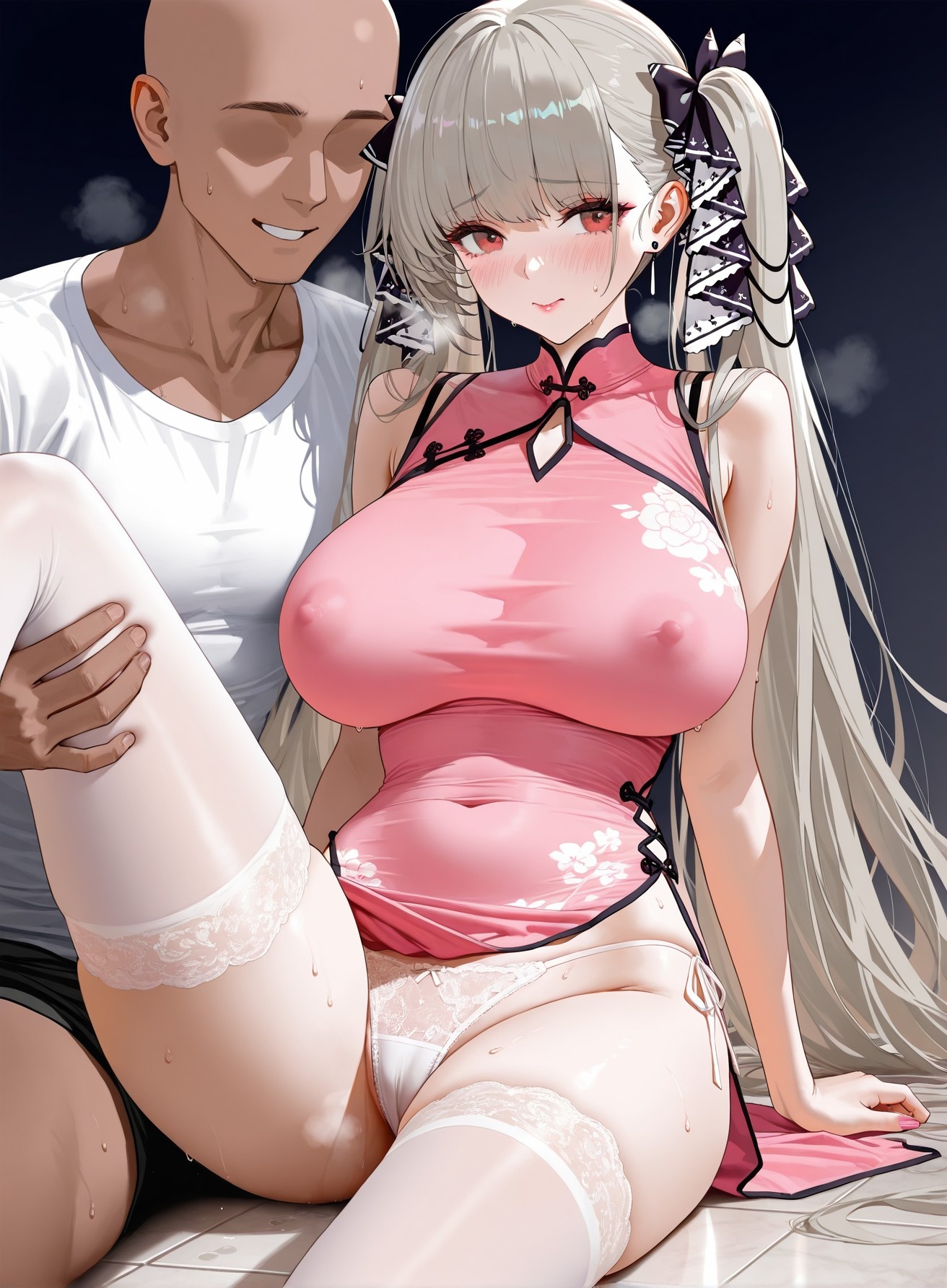 Cô Gái Anime Tạo Bởi AI - 碧蓝航线 光辉 Tập 2: Đồ Lót Ren Đen Hở Háng 136P