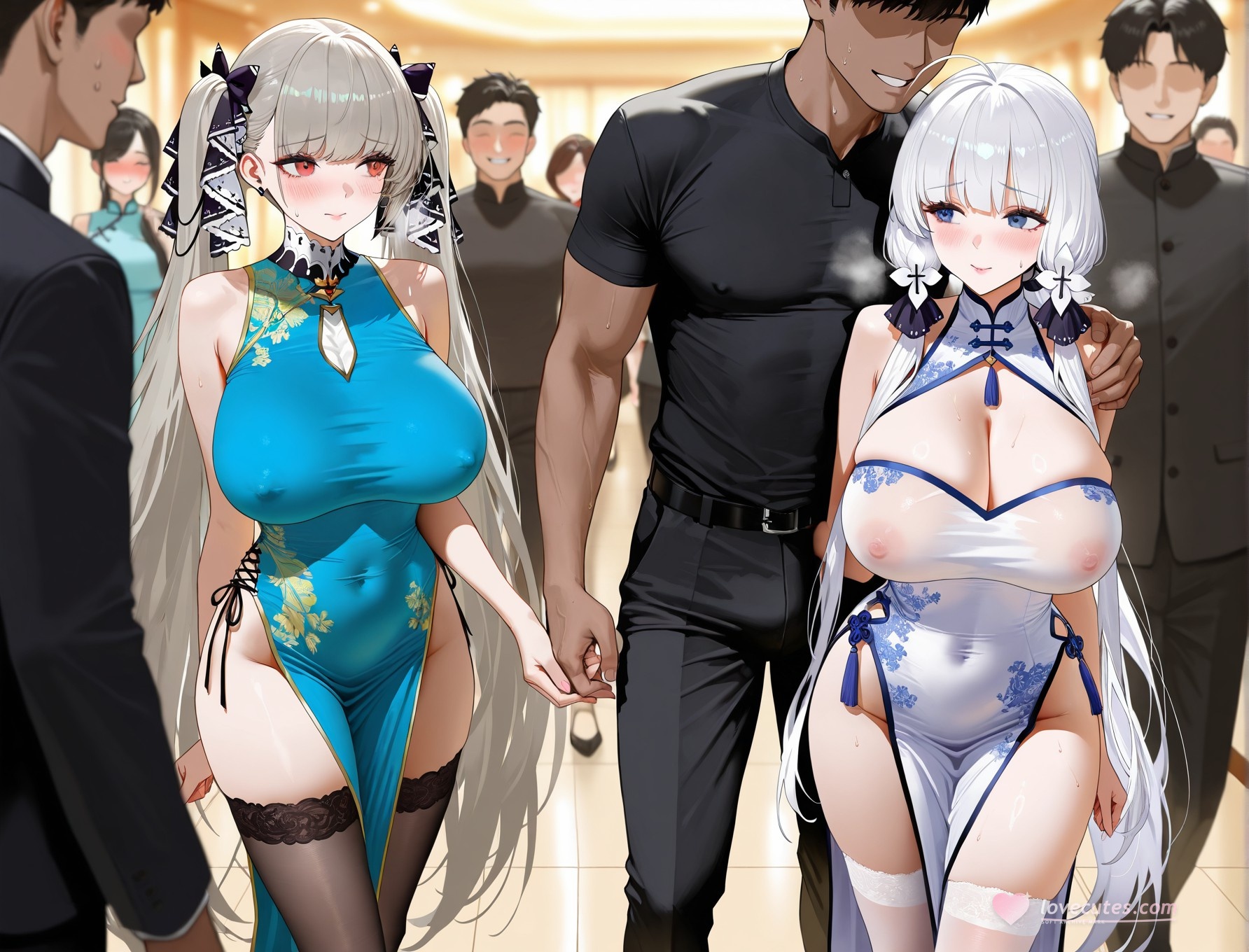 Cô Gái Anime Tạo Bởi AI - 碧蓝航线 光辉 Tập 2: Đồ Lót Ren Đen Hở Háng 136P