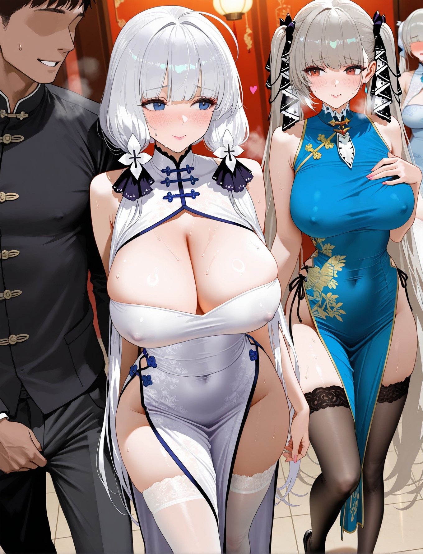AI Generated Anime Girl - Azur Lane: Light Cruiser Vol. 2 - Black Lace Lingerie Exposed 136P