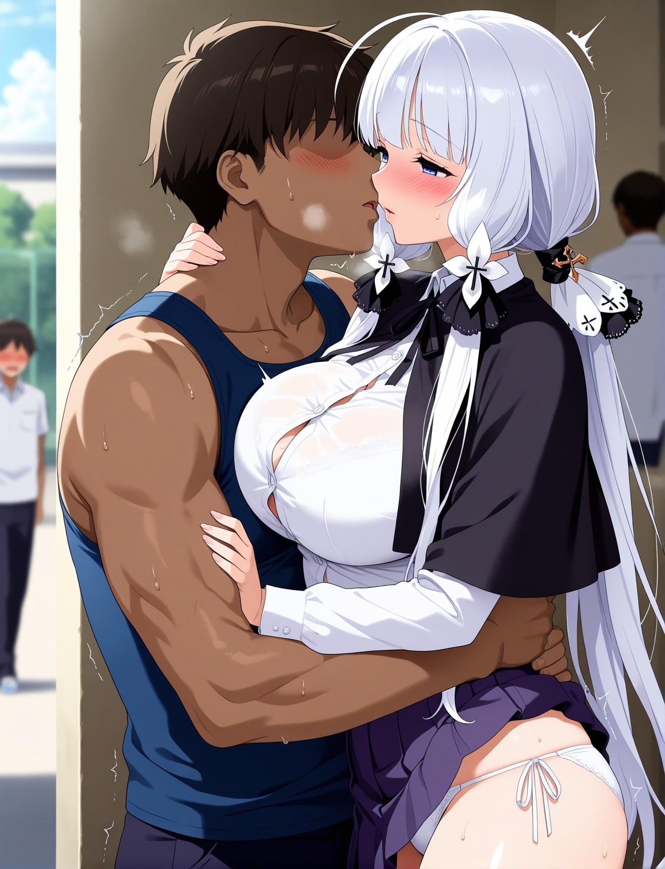 AI Generated Anime Girl - Azur Lane Light Cruiser: Student Outfit Bodysuit Reveal 187P