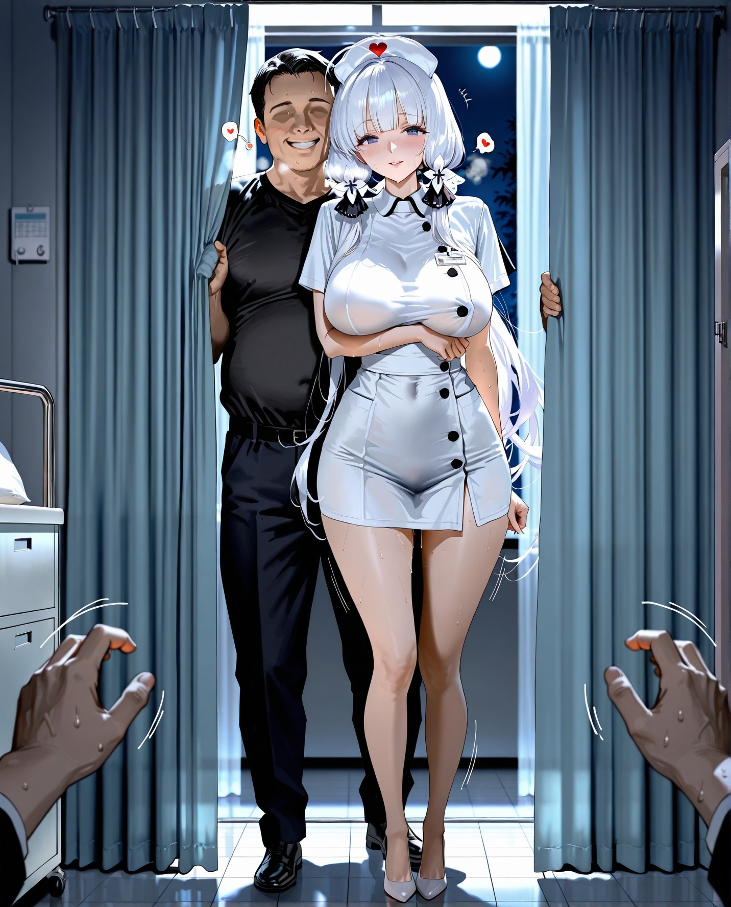 AI Generated Anime Girl - 碧蓝航线 光辉：护士装泳装床拍露穴 211P