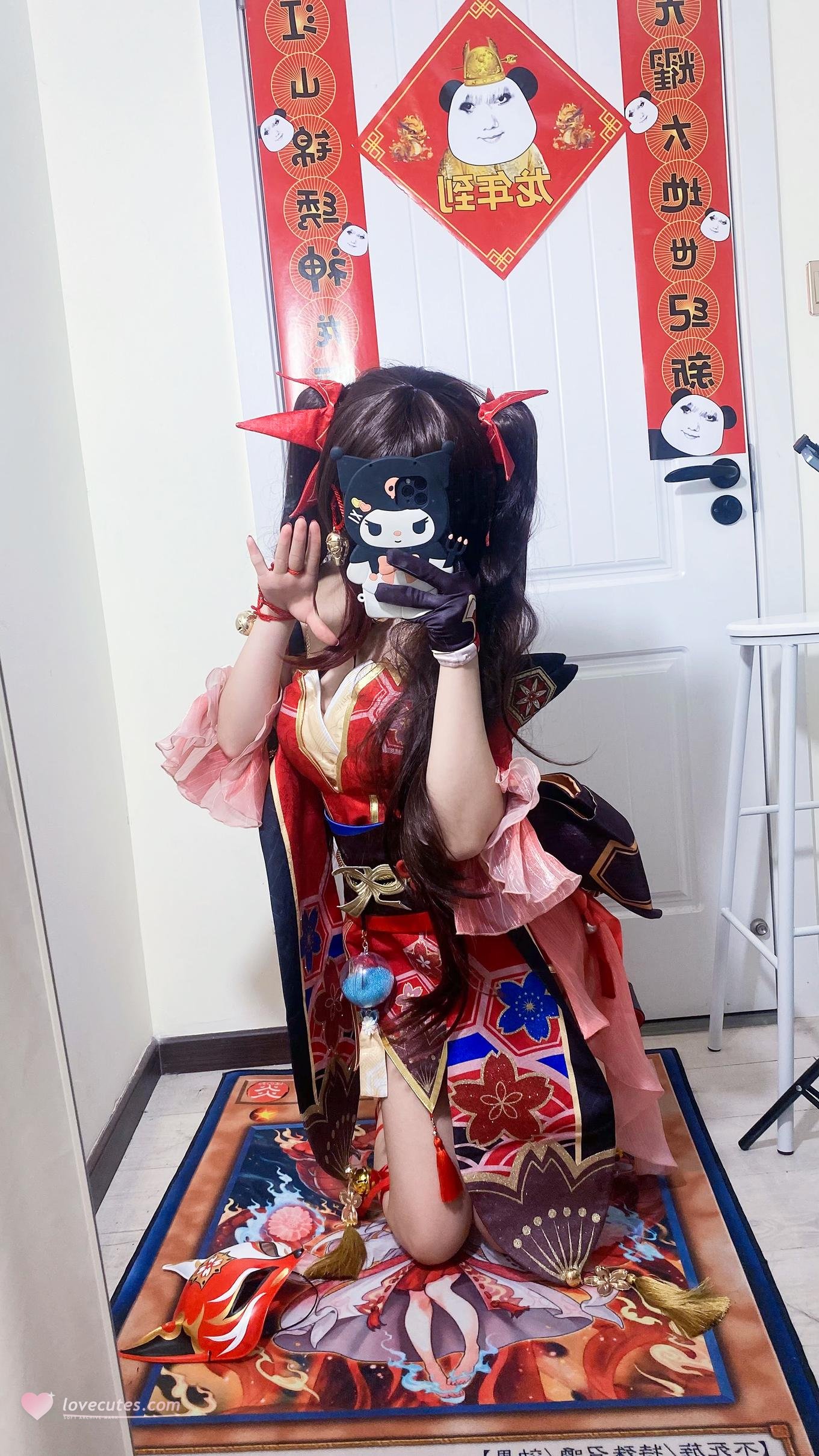 [costume扮演] 白栎Shirly - 崩壞星穹鐵道 花火：黑白絲襪美腿足控還原 53P3V