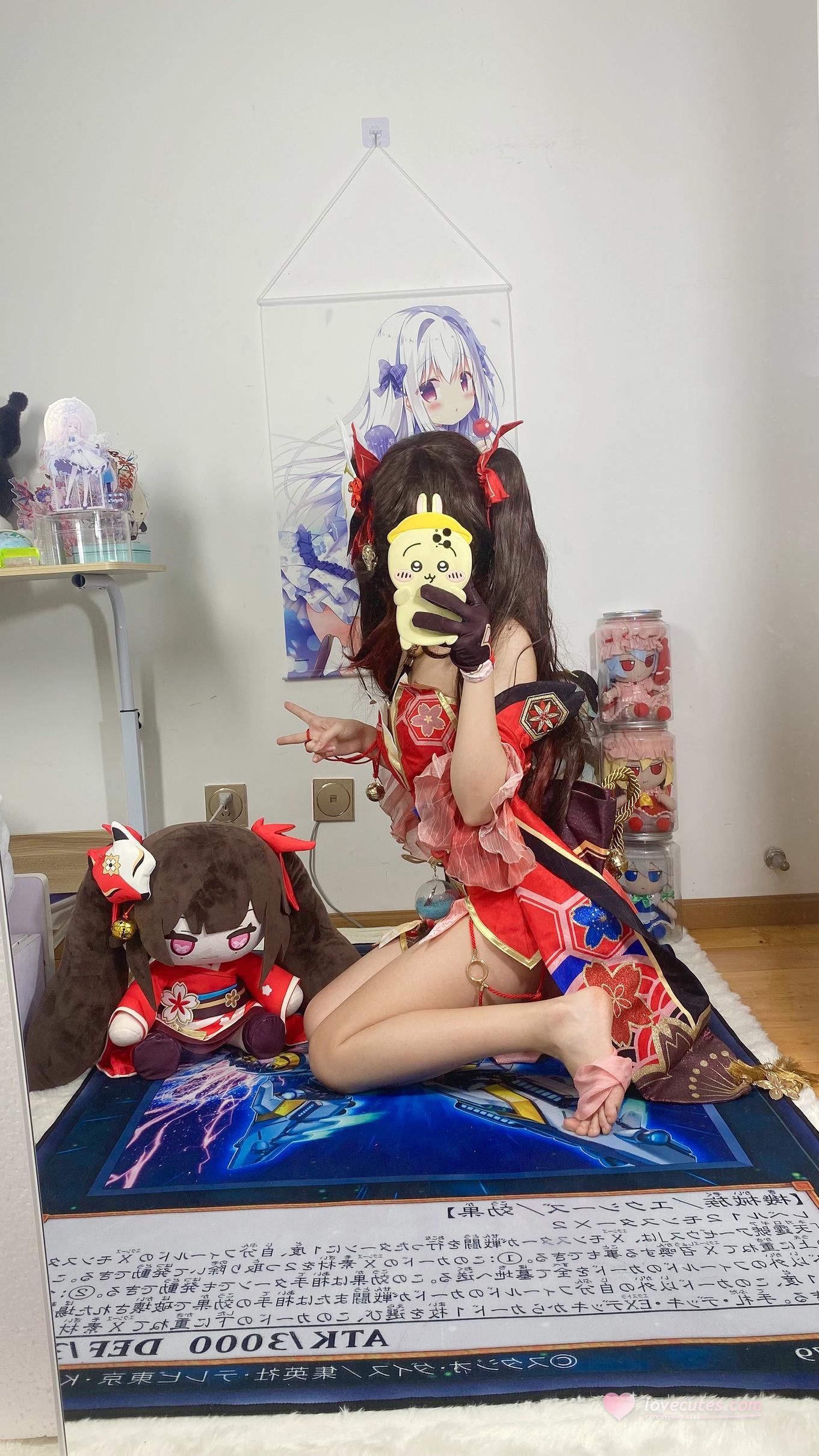 [cosplay] 白栎Shirly - 崩坏星穹铁道 花火：黑白丝袜美腿足控还原 53P3V