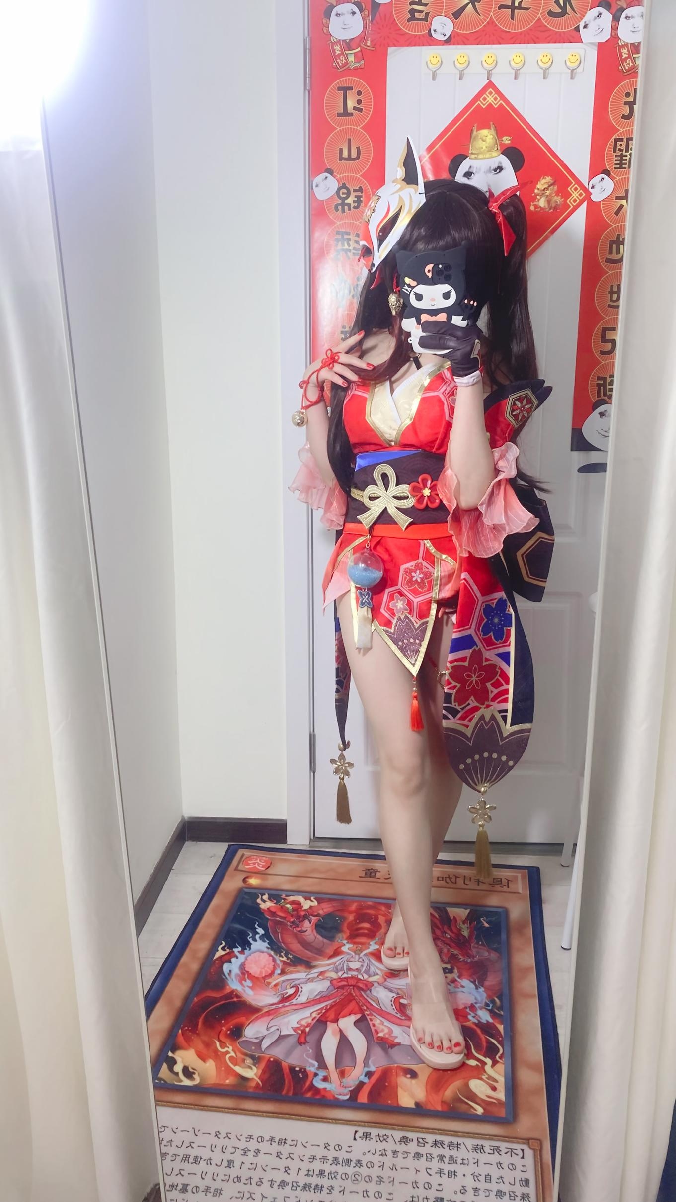 [cosplay] 白栎Shirly - 崩坏星穹铁道 花火：黑白丝袜美腿足控还原 53P3V