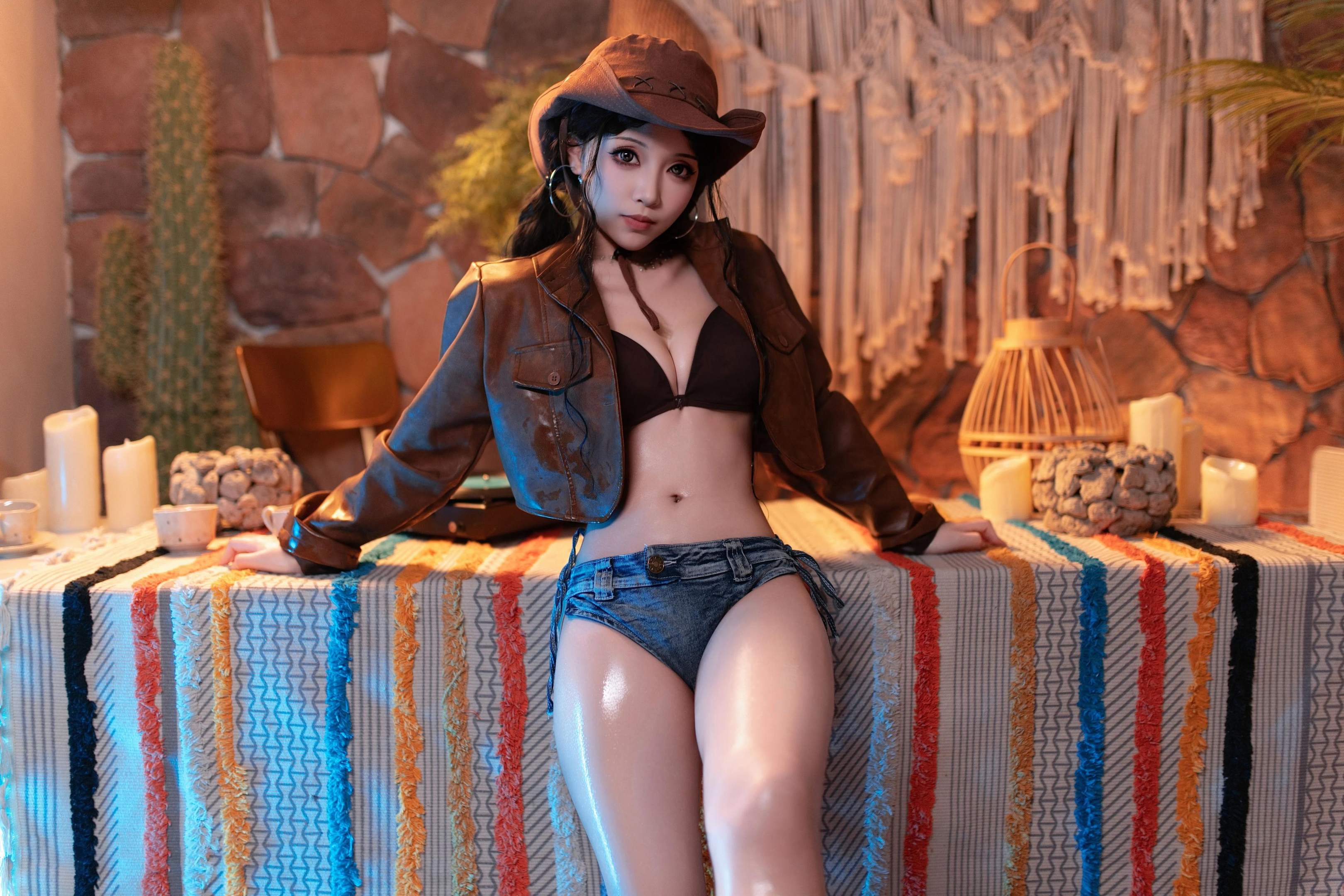 [Ảnh] Bangni 邦尼 - Cao Bồi Rất Bận: Mũ Cao Bồi, Bikini, Đùi Nảy Nở 79P