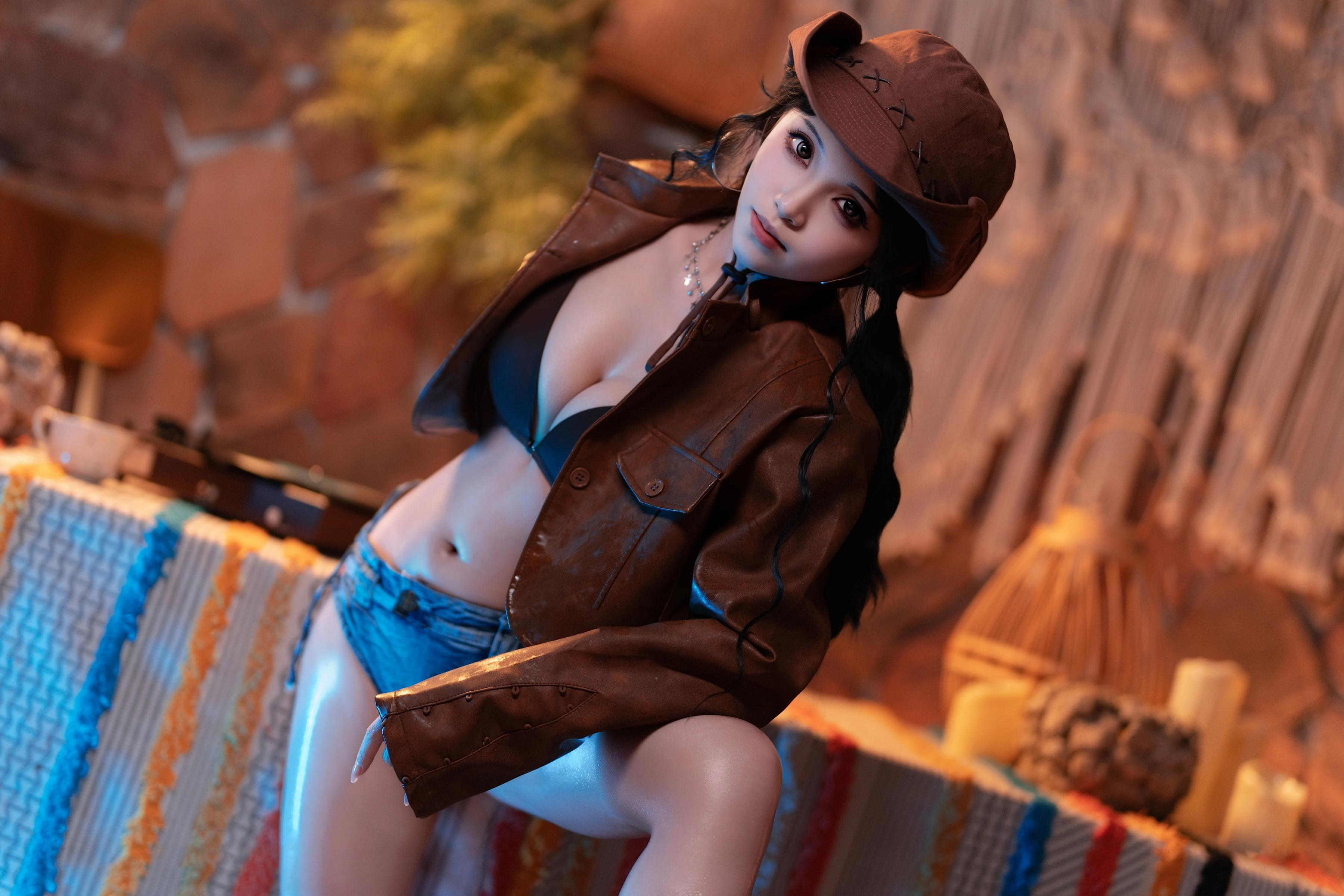 [Photos] Bangni 邦尼 - Busy Cowboy: Cowboy Hat, Bikini, and Stunning Legs Photoshoot 79P