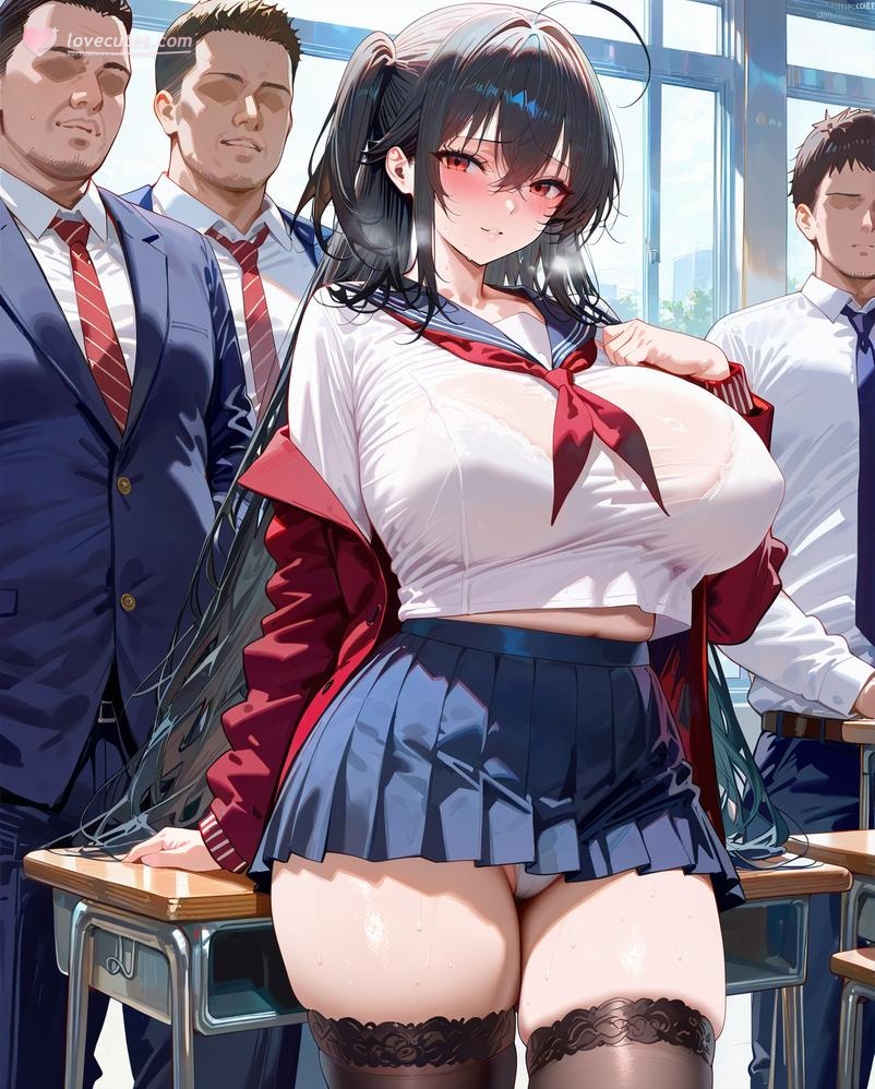 AI Generated Anime Girl - Azur Lane Da Feng: Black Stockings Bodysuit Reveal 87P