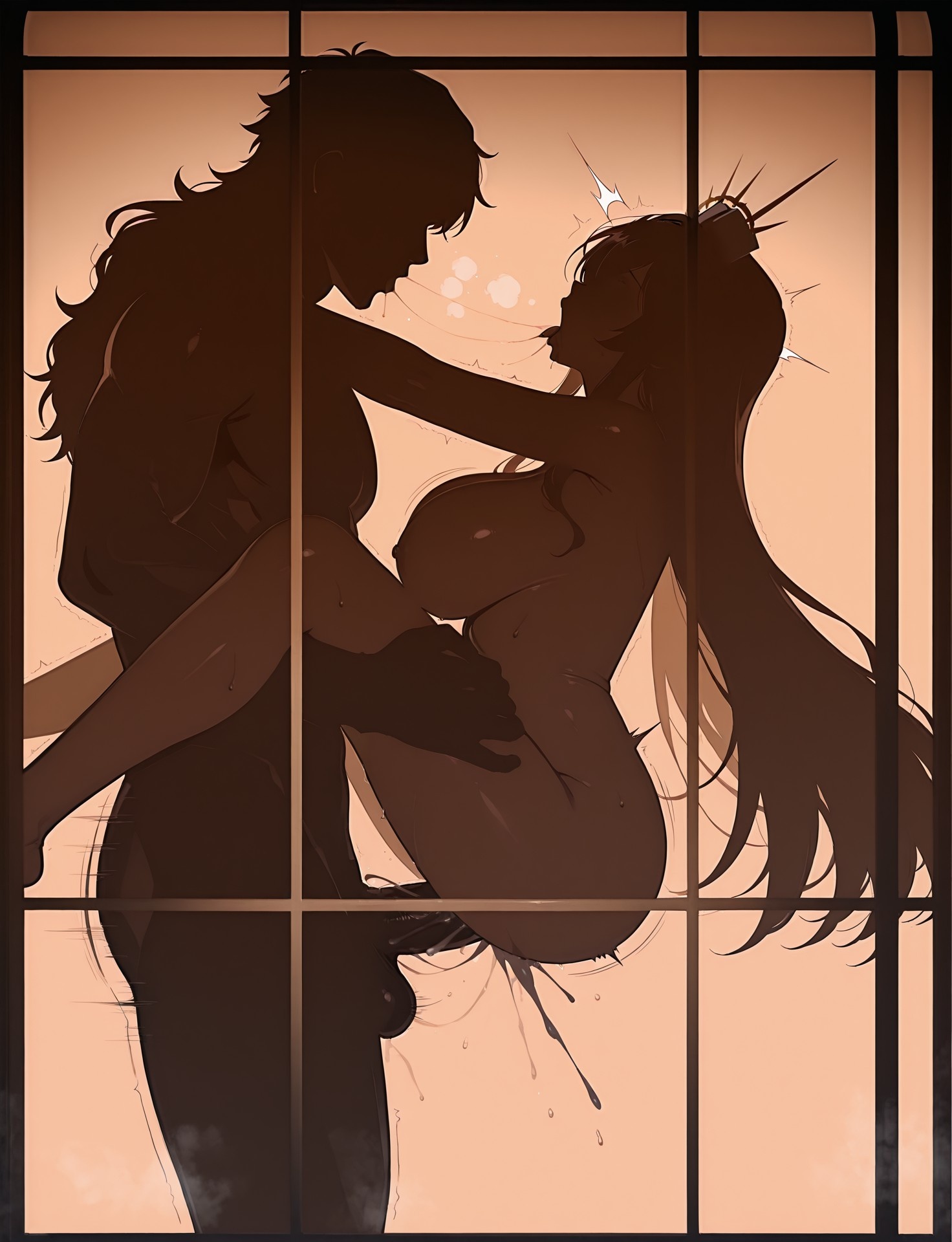 AI Generated Anime Girl - 碧蓝航线 怨仇 Patreon版：紧身衣浴室露穴 124P