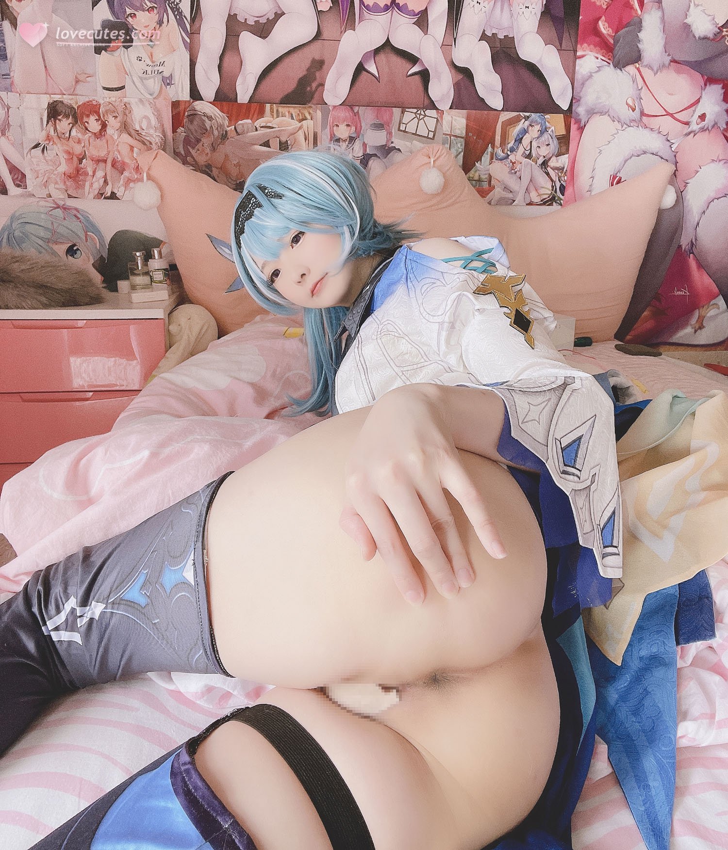 [Cosplay] Xi Daidai - Genshin Impact Eula: Skintight Suit with Stunning Curves 25P3V