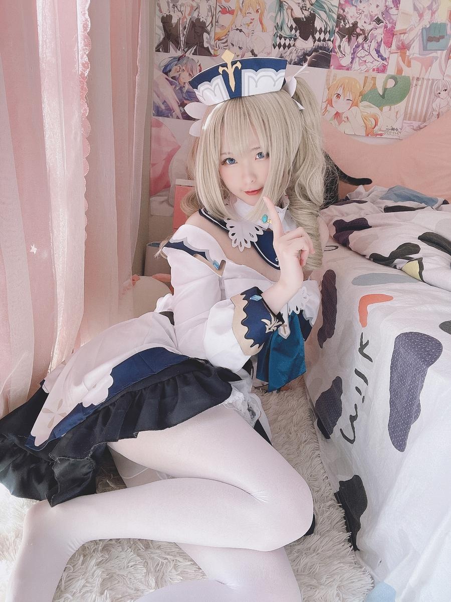 '[cosplay] 习呆呆 - Genshin Impact Ba Ba La: Đùi Trắng Gợi Cảm, Tái Hiện Đầy Mạo Hiểm 52P2V'
