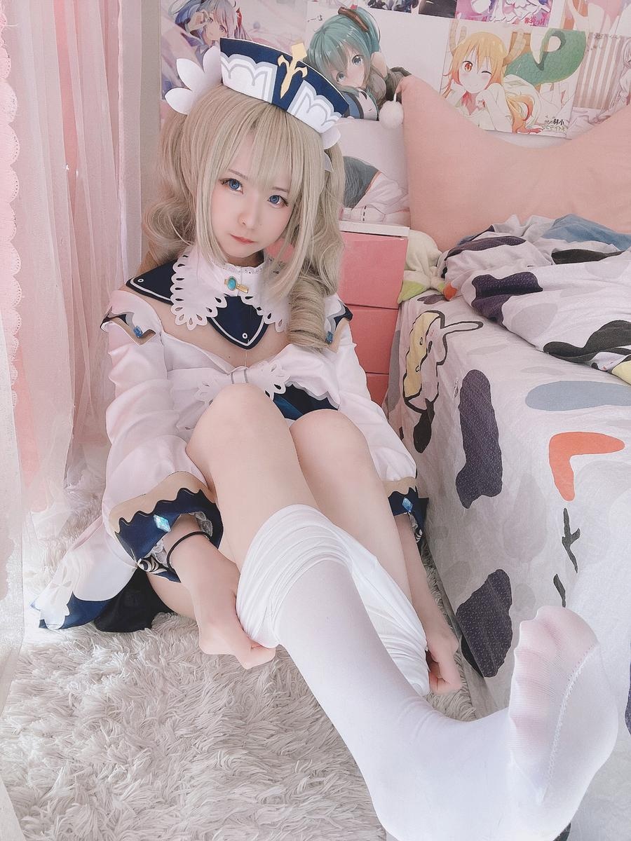 '[cosplay] 习呆呆 - Genshin Impact Ba Ba La: Đùi Trắng Gợi Cảm, Tái Hiện Đầy Mạo Hiểm 52P2V'