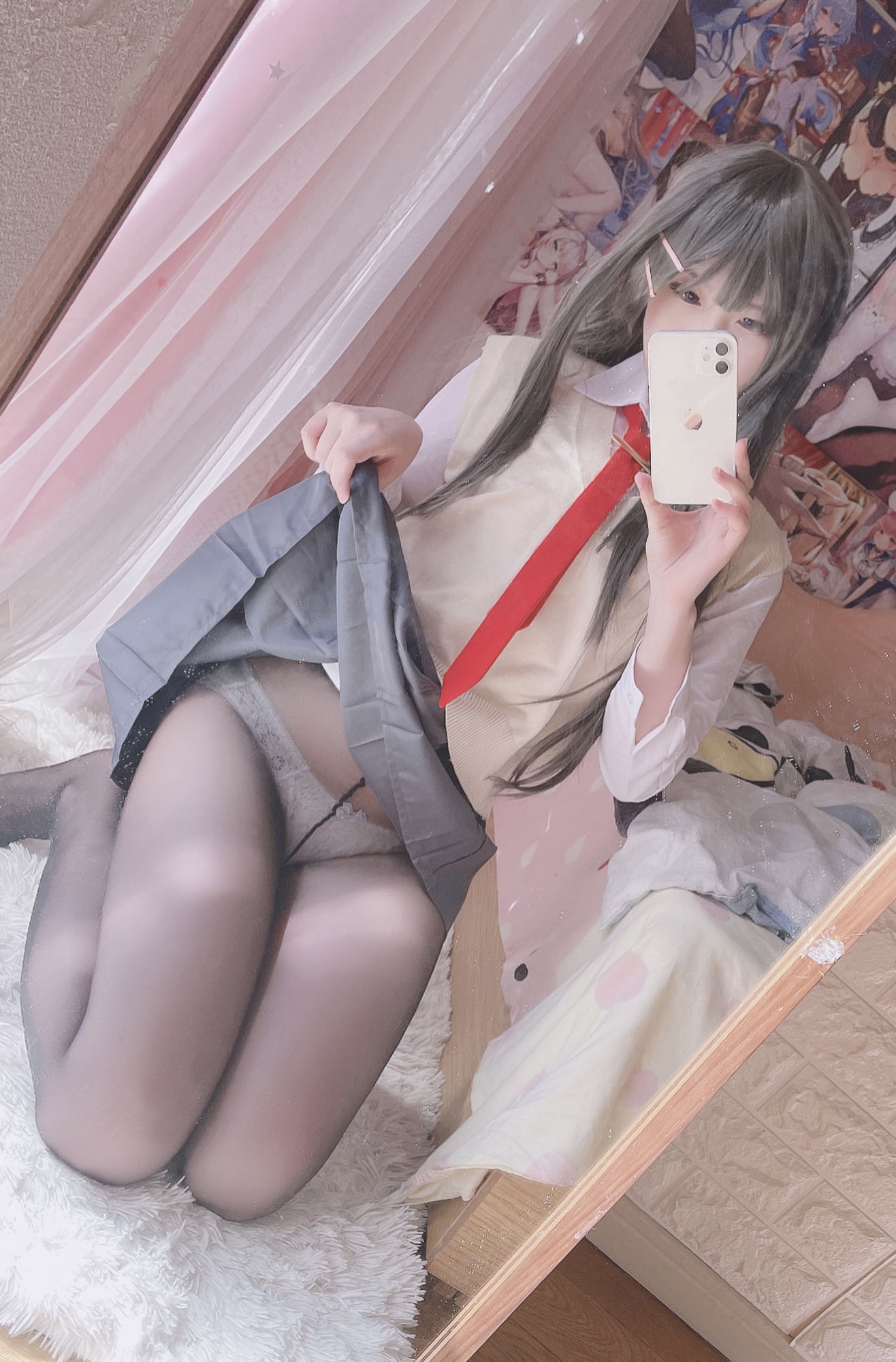'[cosplay] H习呆呆 - Sakura Mai: Bunny Girl Đen Mỏng Hở Điểm 27P1V'