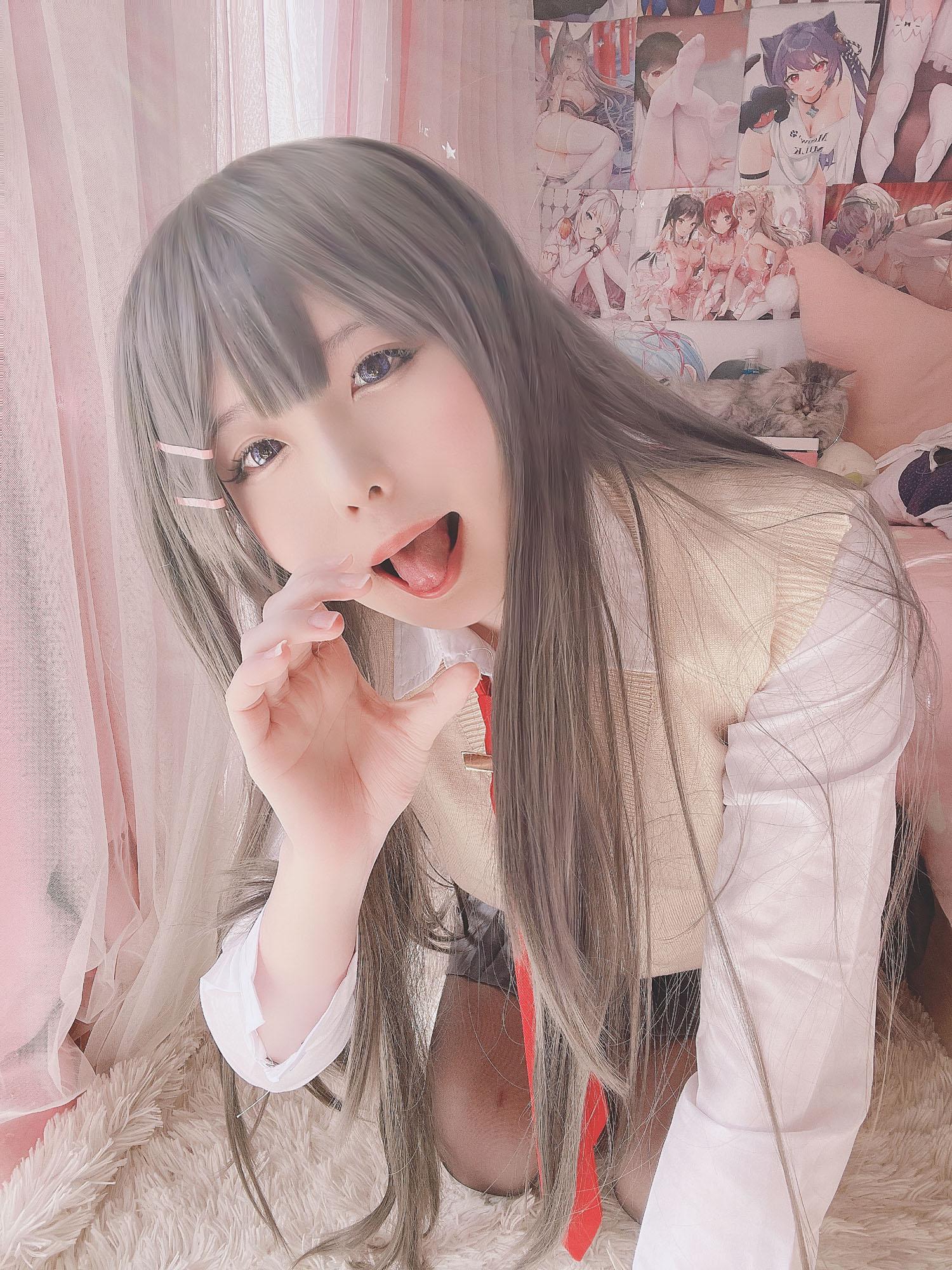 [cosplay] 习呆呆 - 樱岛麻衣：兔女郎黑丝露点大尺度还原 27P1V