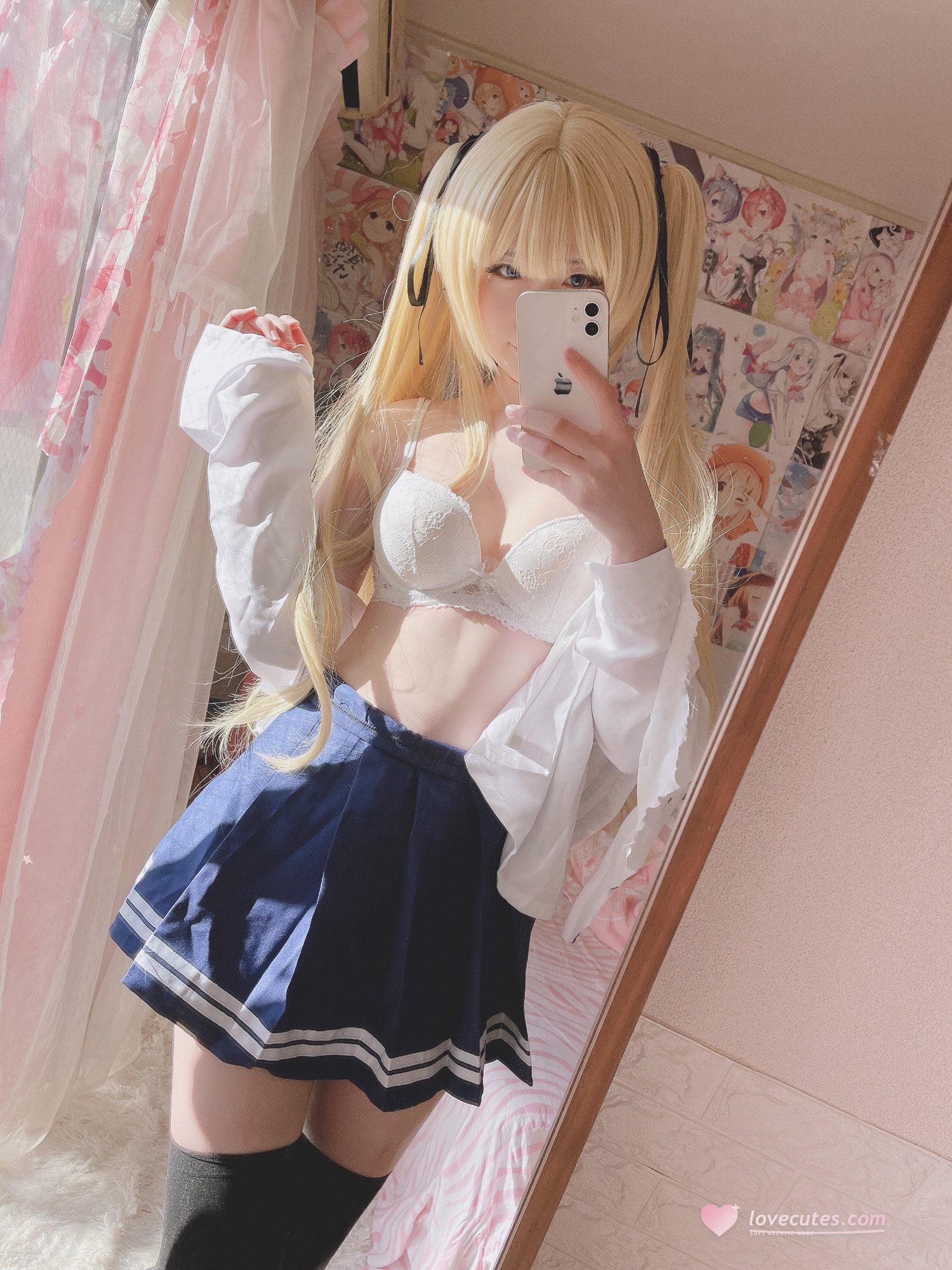 '[cosplay] H习呆呆 - 英梨梨: Đồng phục đen chân dài tái hiện gợi cảm 45P2V'