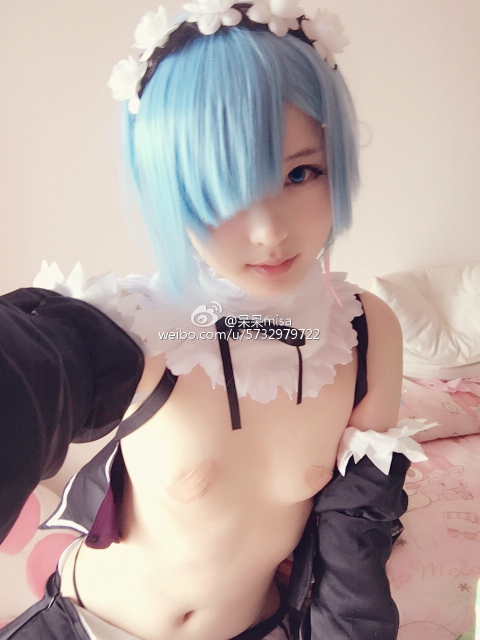 '[cosplay] 习呆呆 - Re:Zero 雷姆: Nữ phục vụ trắng, lộ điểm nhạy cảm, tái hiện lớn 34P1V'