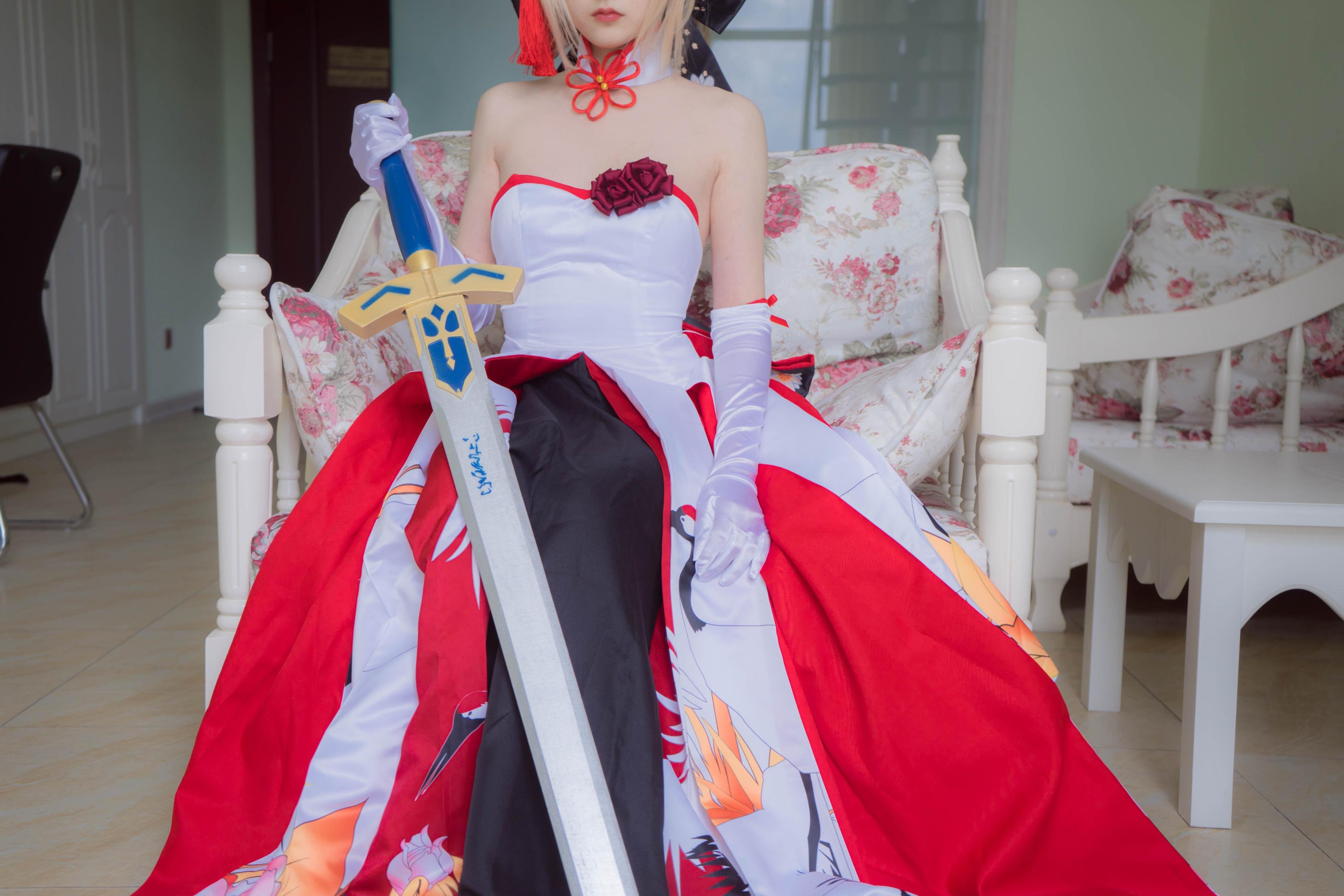 [คอสเพลย์] สาวน้อยภาพยนตร์ - Fate Saber ชุดกี่เพ้าเงือก: การจำลองตัวละครขนาดใหญ่ 75P