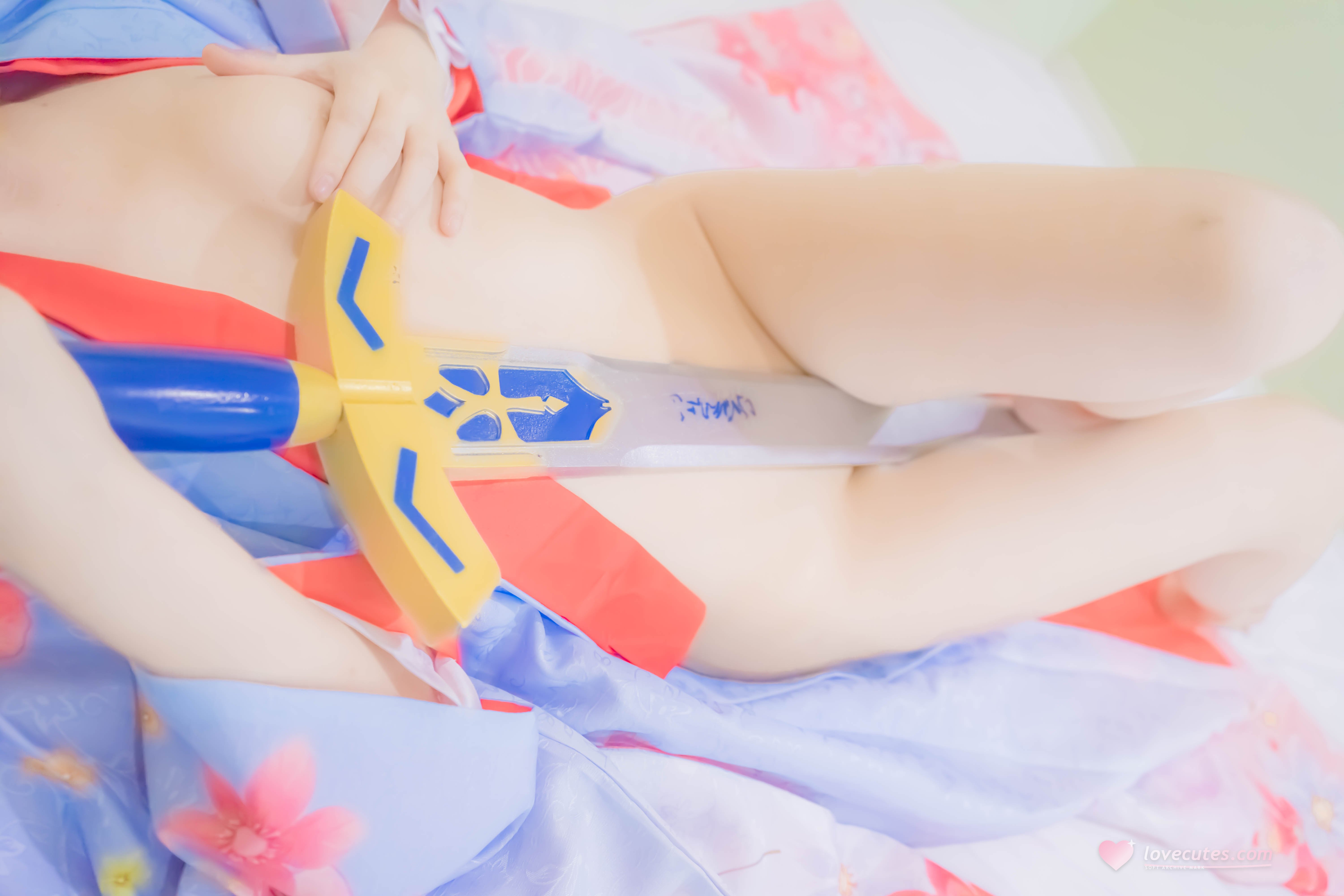 [คอสเพลย์] ภาพยนตร์สาว - Fate Saber ชุดฮากามะ: การสร้างตัวละครขนาดใหญ่ 88P