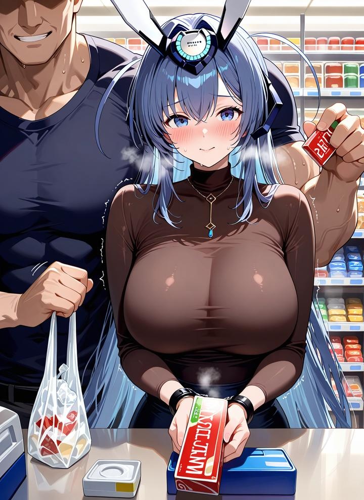 Azur Lane AI girls 碧蓝航线 新泽西：紧身衣湿身露点 Gallery 52P