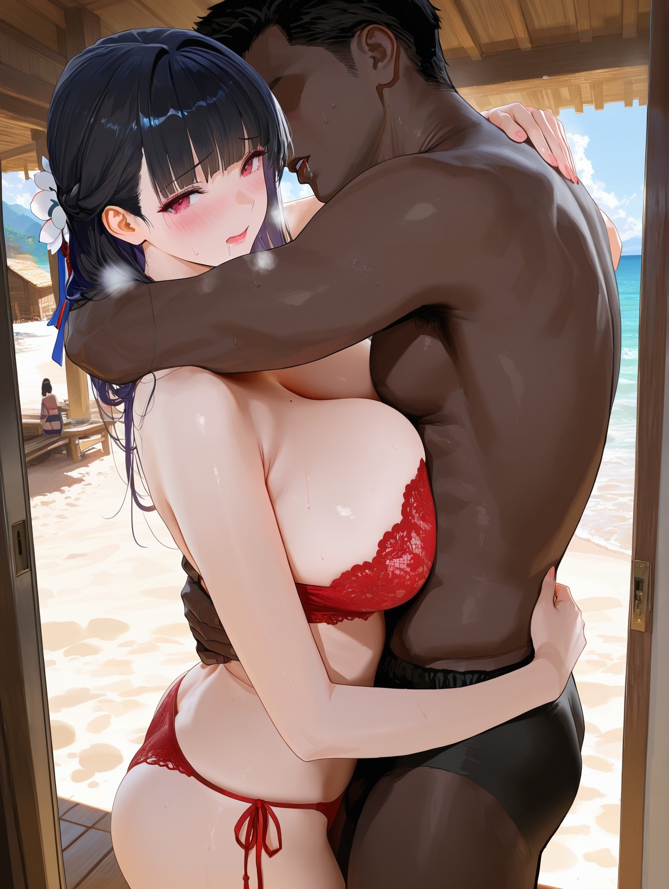 Azur Lane AI girls 碧蓝航线 逸仙：湿身床拍巨乳 Gallery 195P