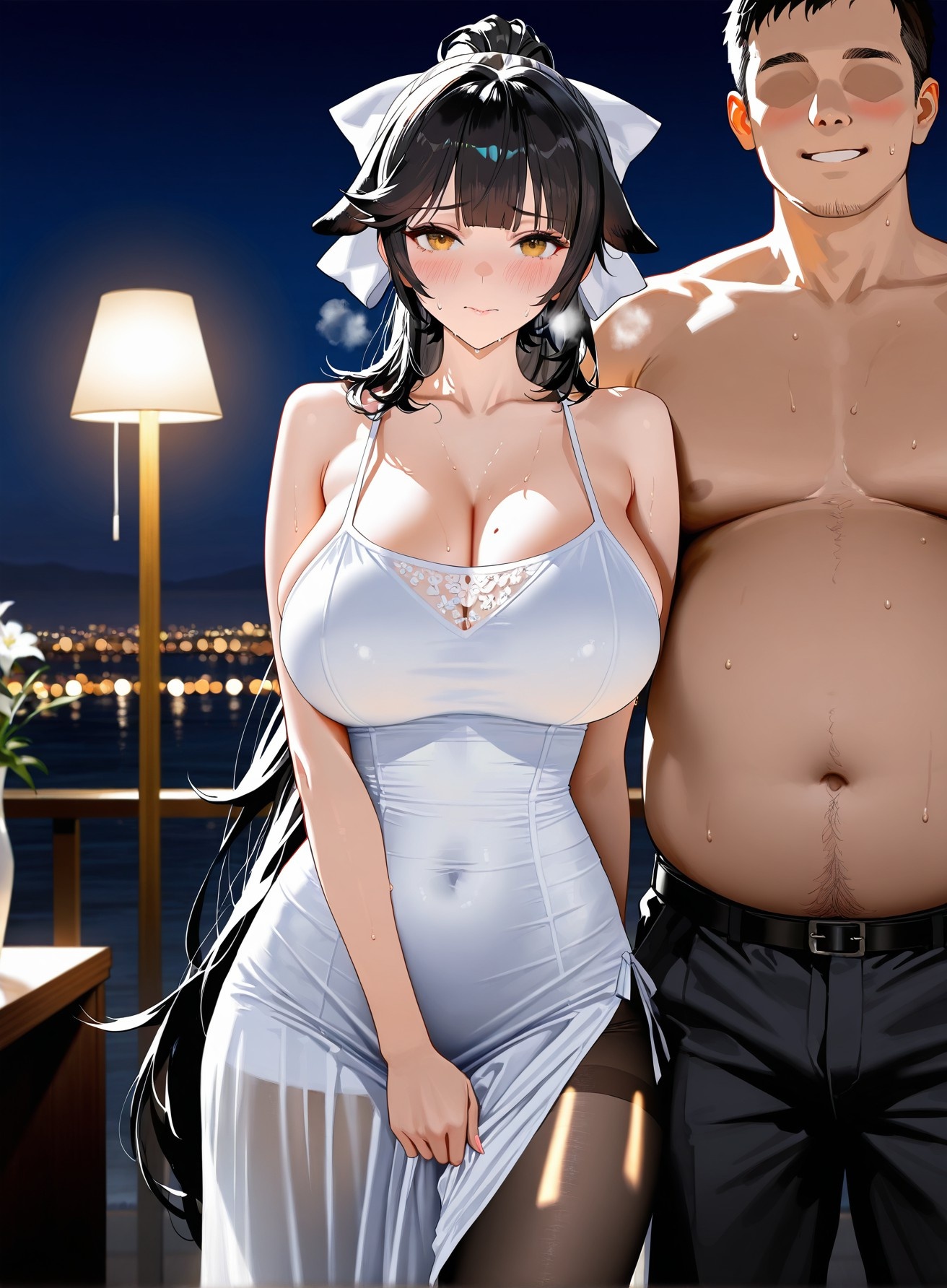 Azur Lane AI girls 碧蓝航线 高雄：黑丝白丝露穴 Gallery 126P