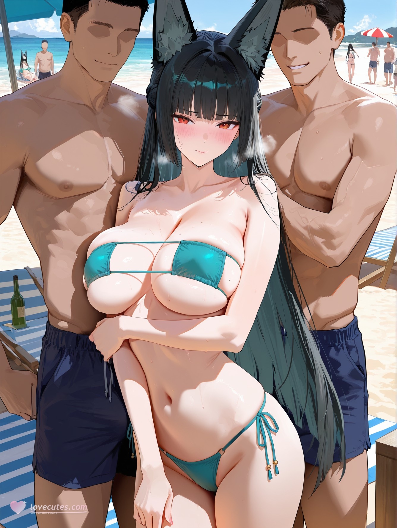 AI Generated Anime Girl - 绝区零 星见雅：湿身露穴 155P