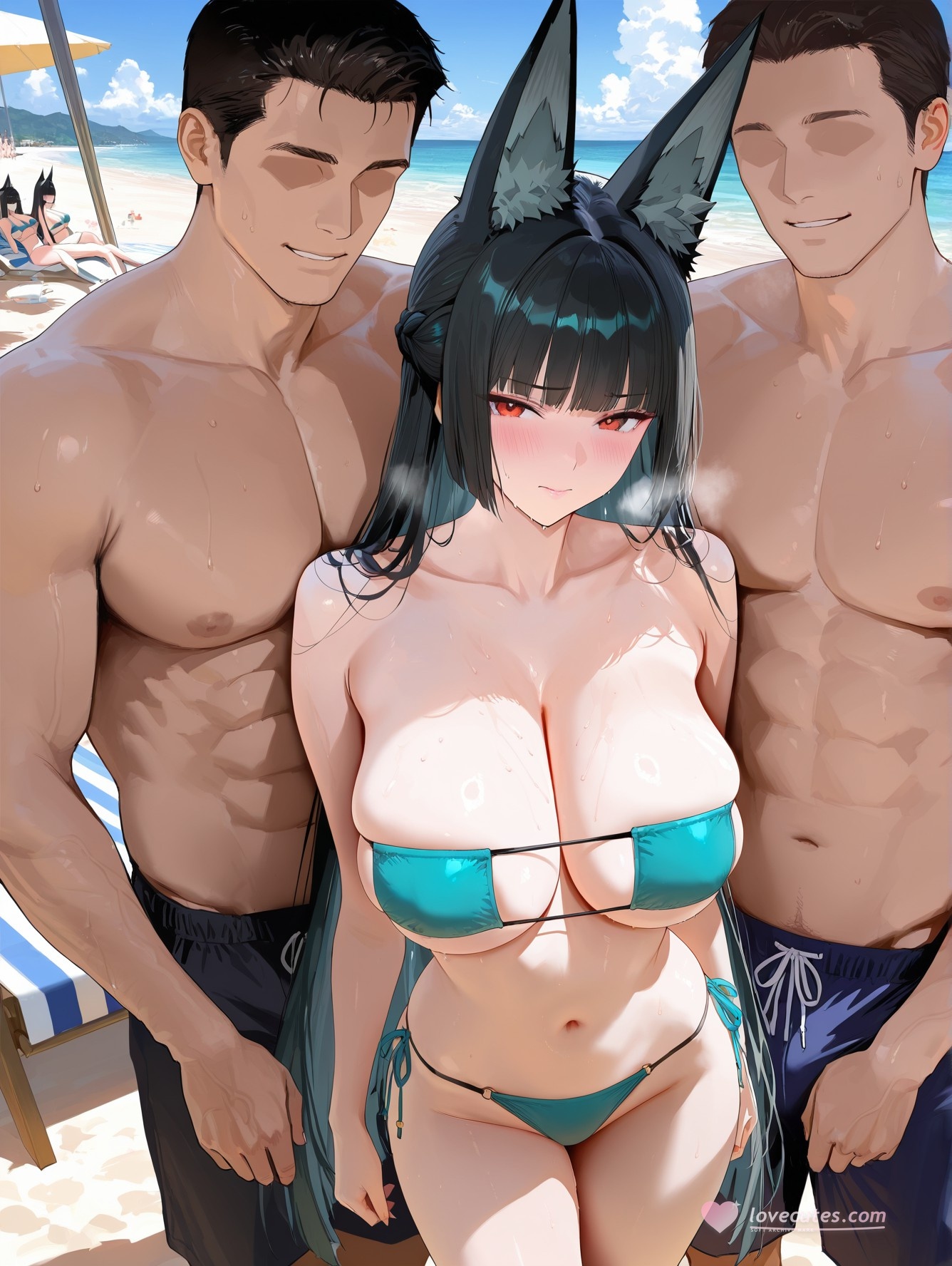 AI Generated Anime Girl - 绝区零 星见雅：湿身露穴 155P