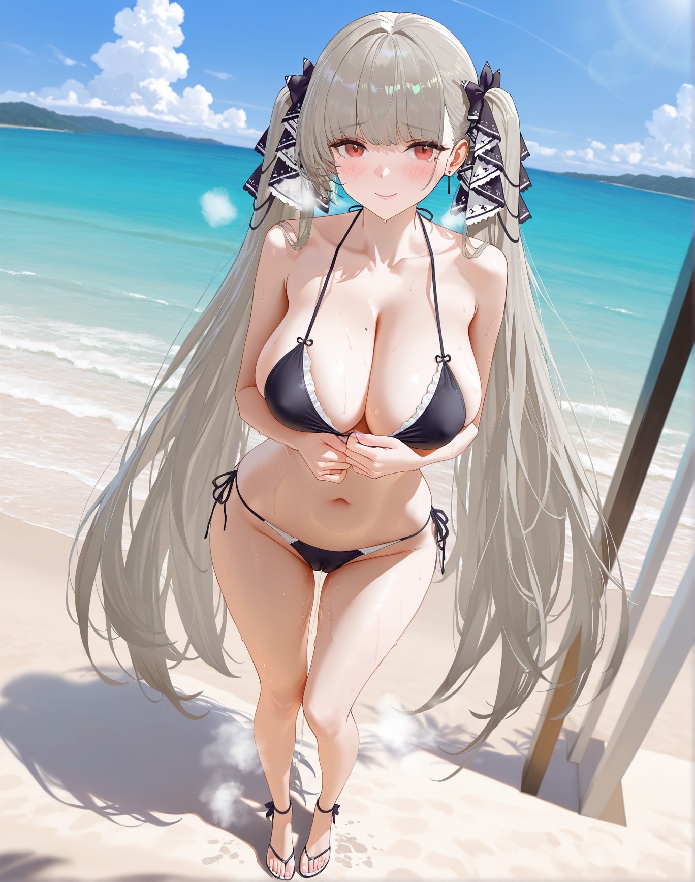 AI生成アニメ少女 - 陌生地点NTR：水着ツインテール露穴162P