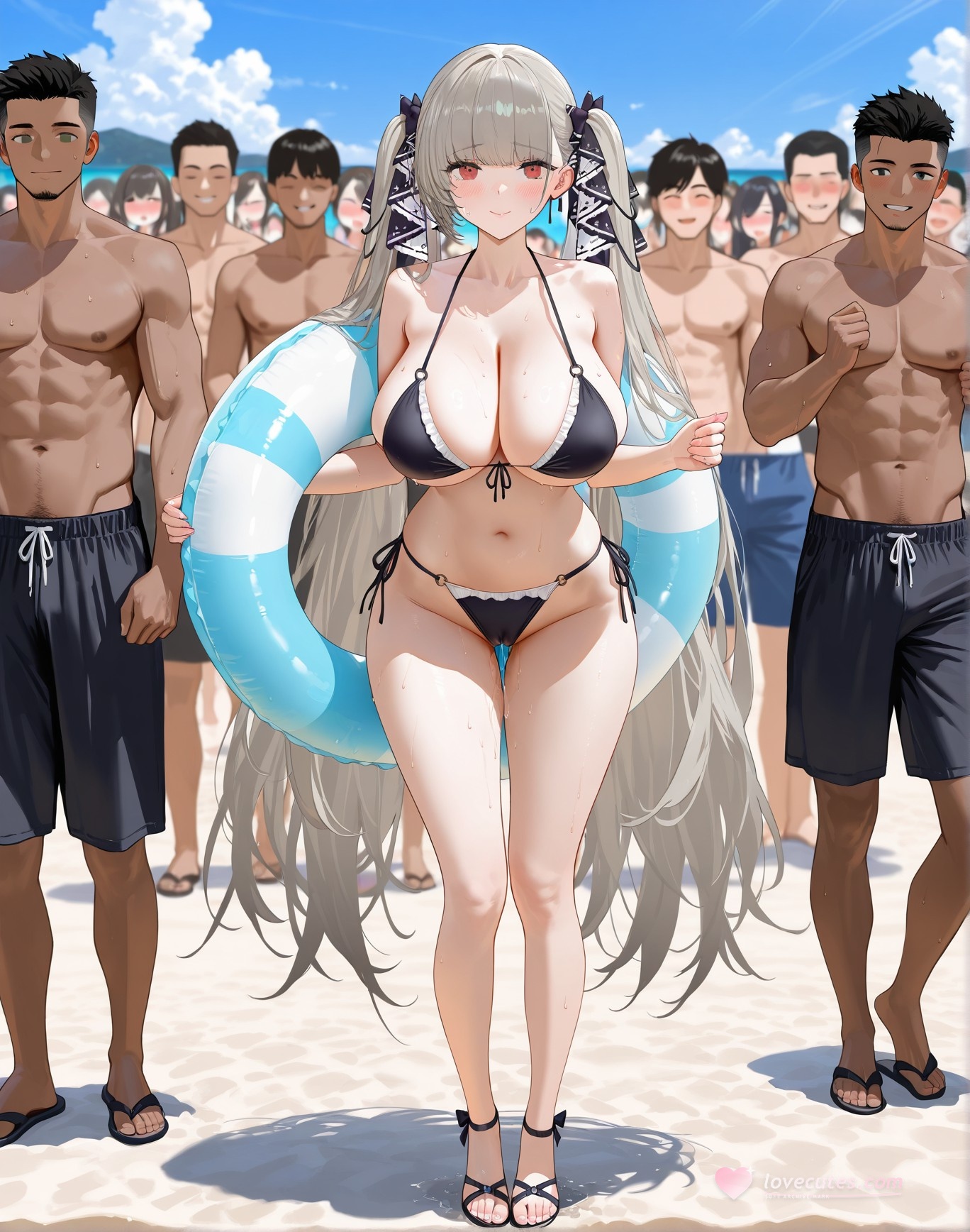 AI生成アニメ少女 - 陌生地点NTR：水着ツインテール露穴162P