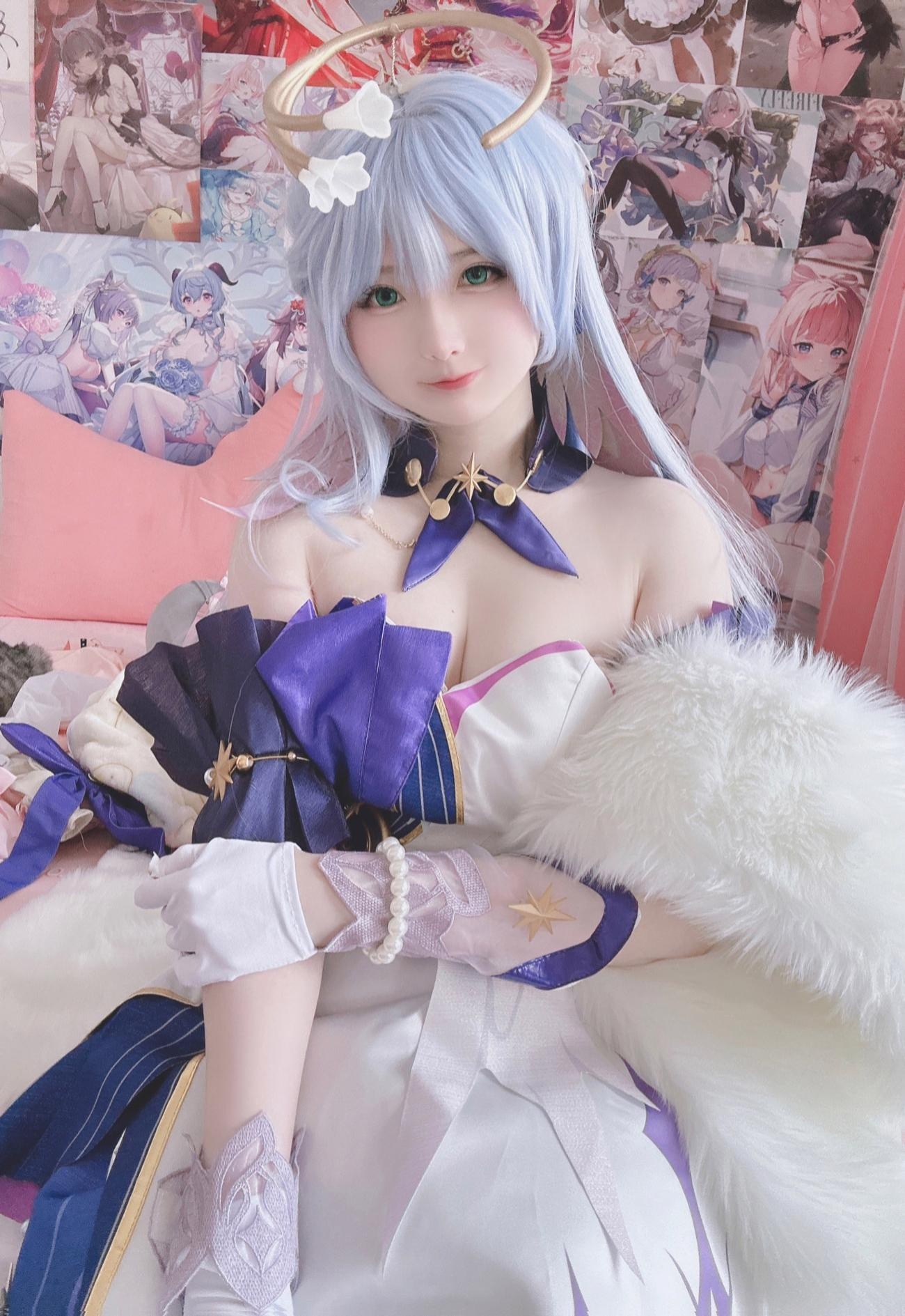 [คอสเพลย์] 习呆呆 - 崩坏：星穹铁道 นกขมิ้น: ชุดราตรีเผยให้เห็นขนาดใหญ่ 17P1V