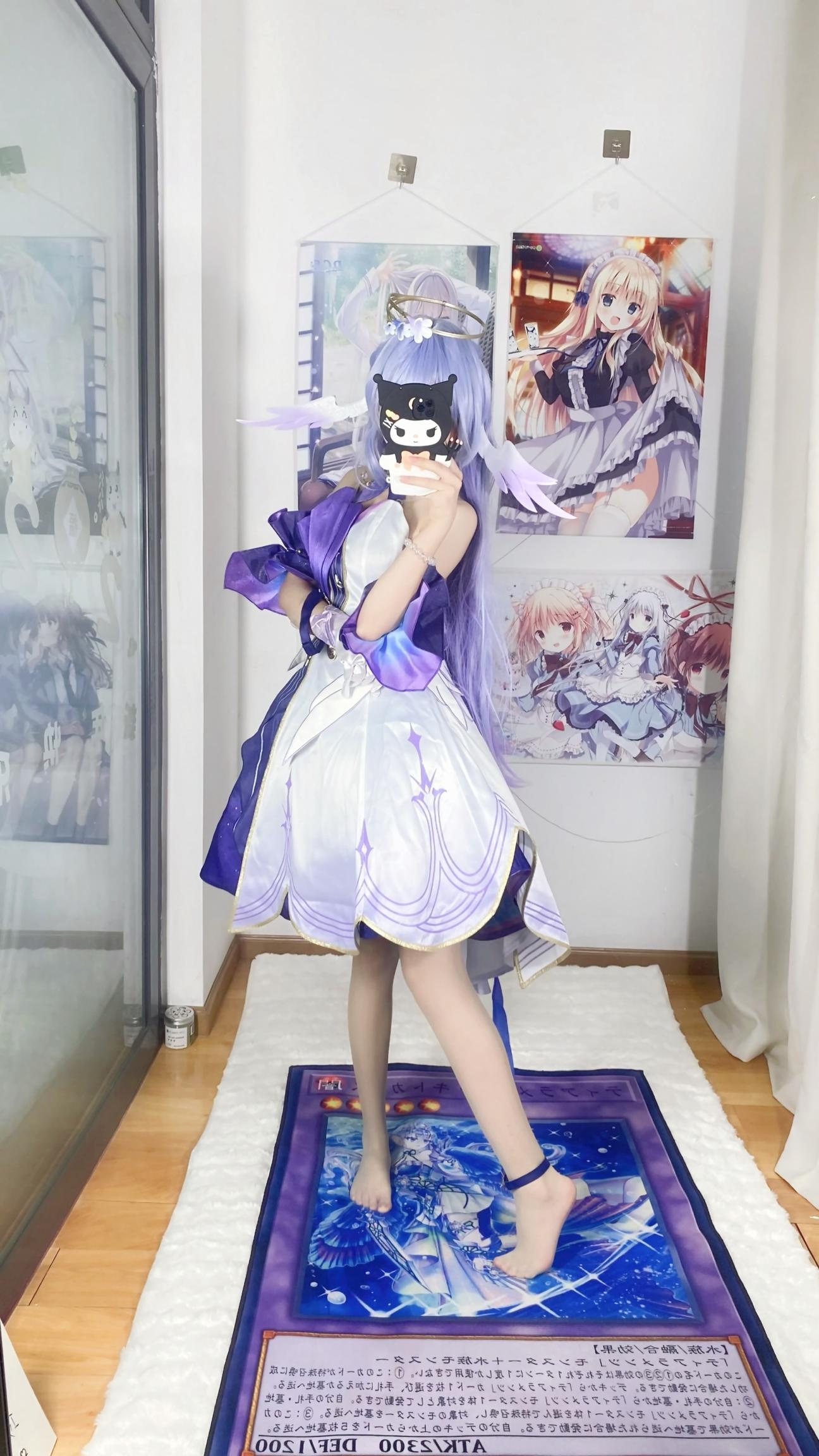 [คอสเพลย์] 白栎Shirly - 崩坏星穹铁道 รู้กวาง: ชุดกระโปรงสีม่วงขาวและขาเรียวสวย 40P6V