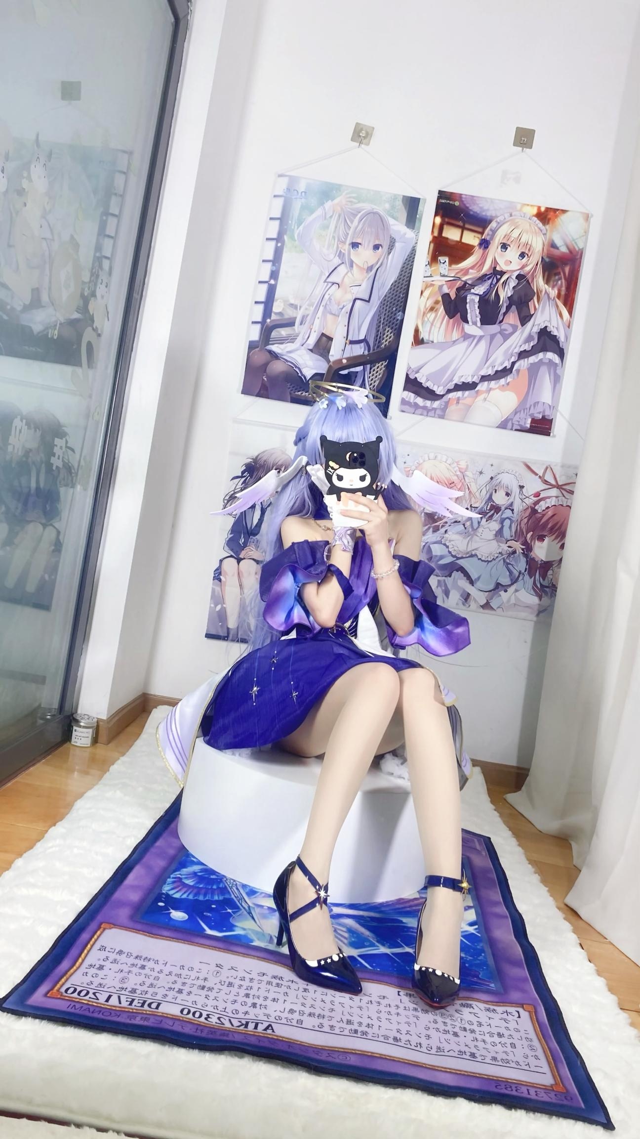 [คอสเพลย์] 白栎Shirly - 崩坏星穹铁道 รู้กวาง: ชุดกระโปรงสีม่วงขาวและขาเรียวสวย 40P6V