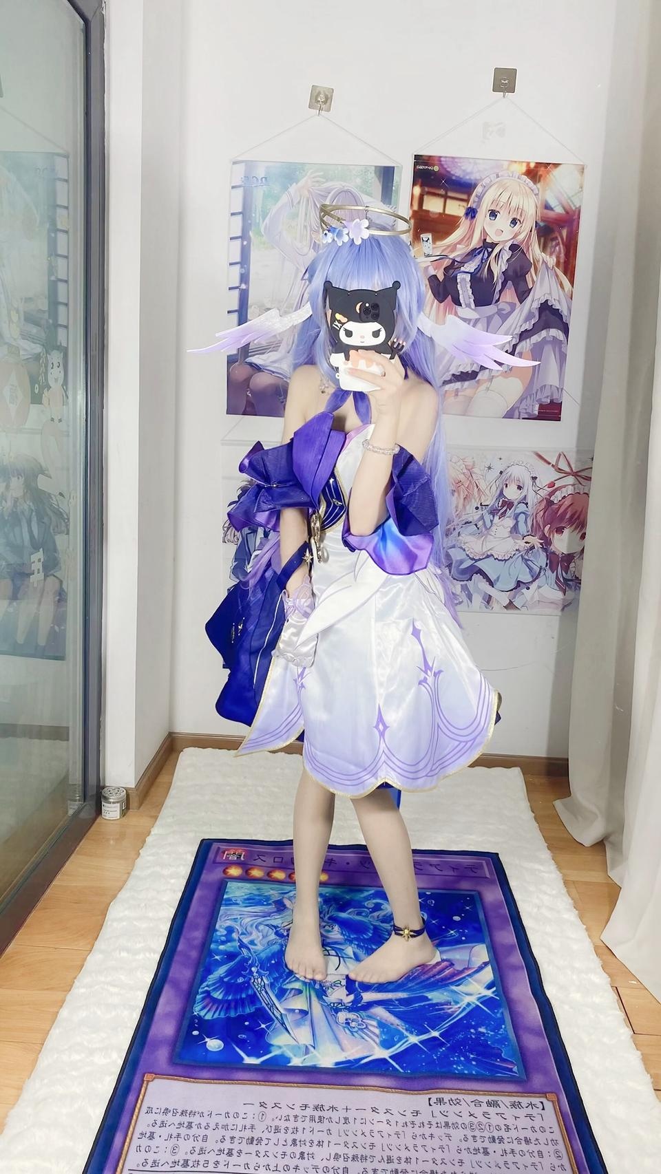 [คอสเพลย์] 白栎Shirly - 崩坏星穹铁道 รู้กวาง: ชุดกระโปรงสีม่วงขาวและขาเรียวสวย 40P6V