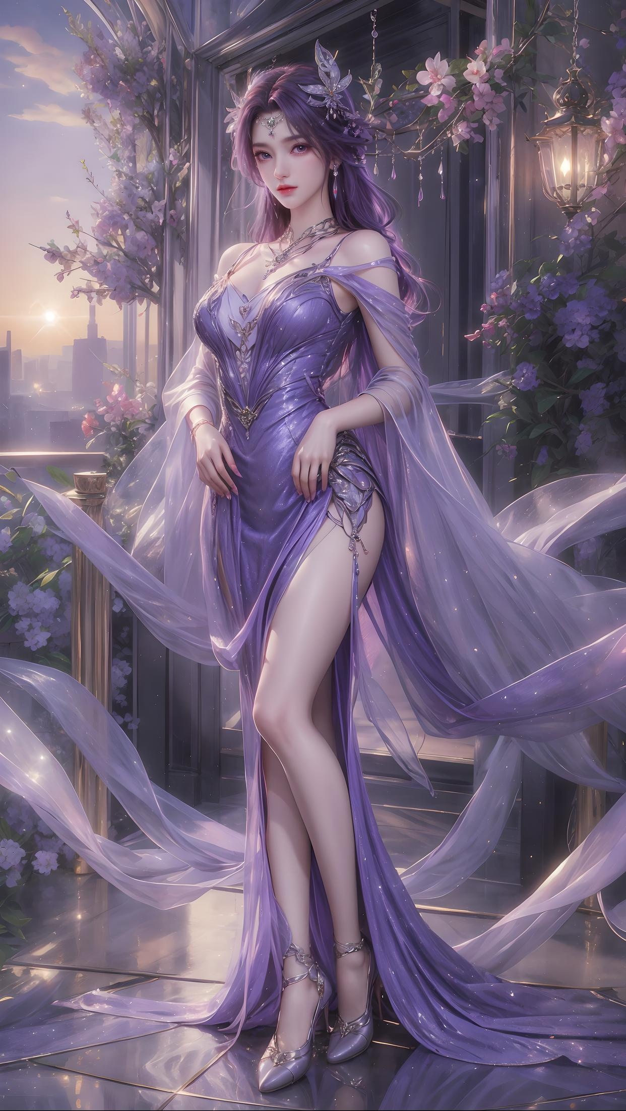 AI 生成的動漫女孩 - 雲曦：藍髮濕身巨乳曲線誘惑 79P