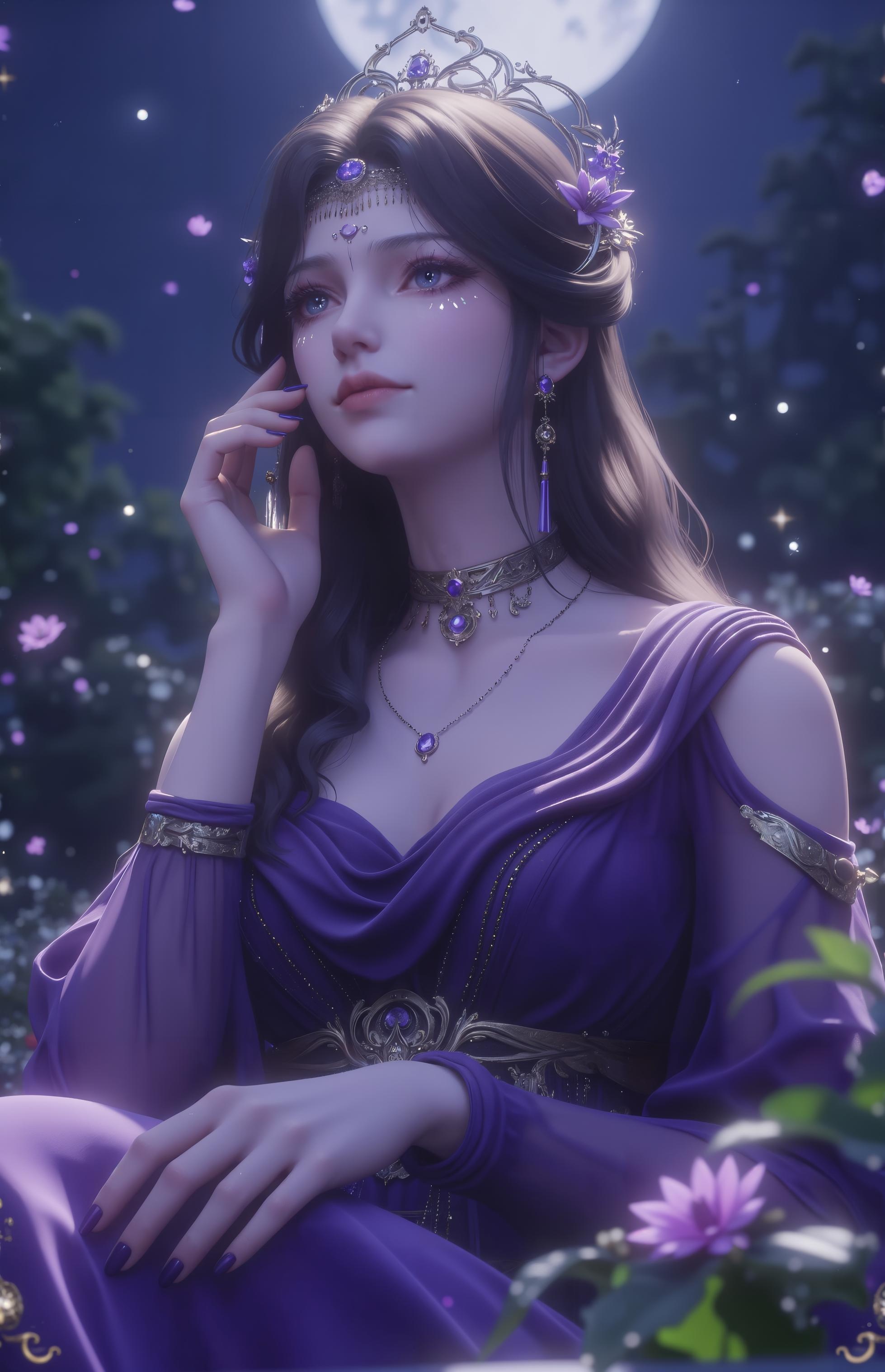 AI สร้างสาวอนิเมะ - 倪克斯：ชุดชั้นในลูกไม้สีดำและเรียวขาเซ็กซี่ 32P