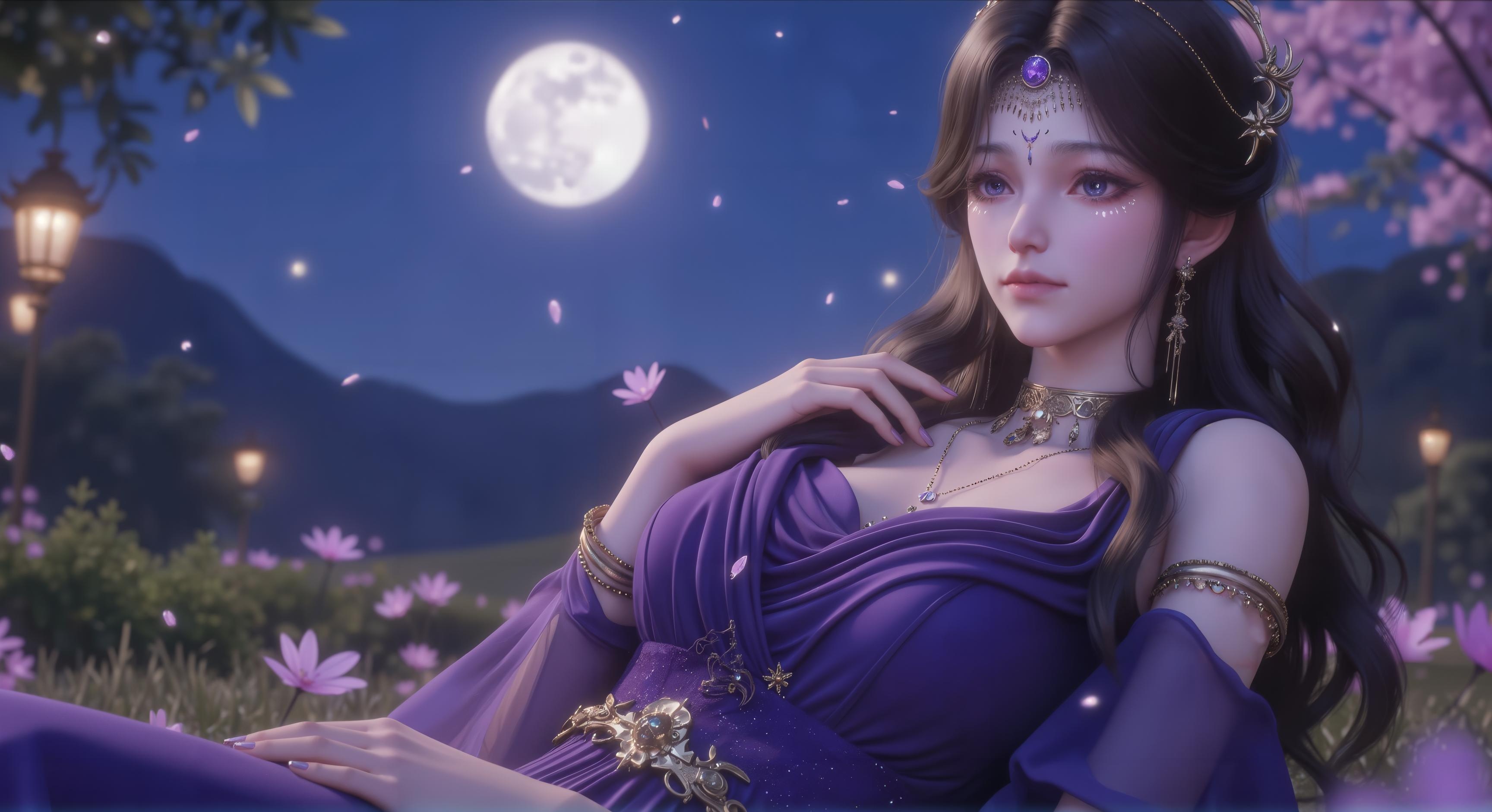 AI Generated Anime Girl - 倪克斯：黑丝蕾丝内衣美腿诱惑 32P