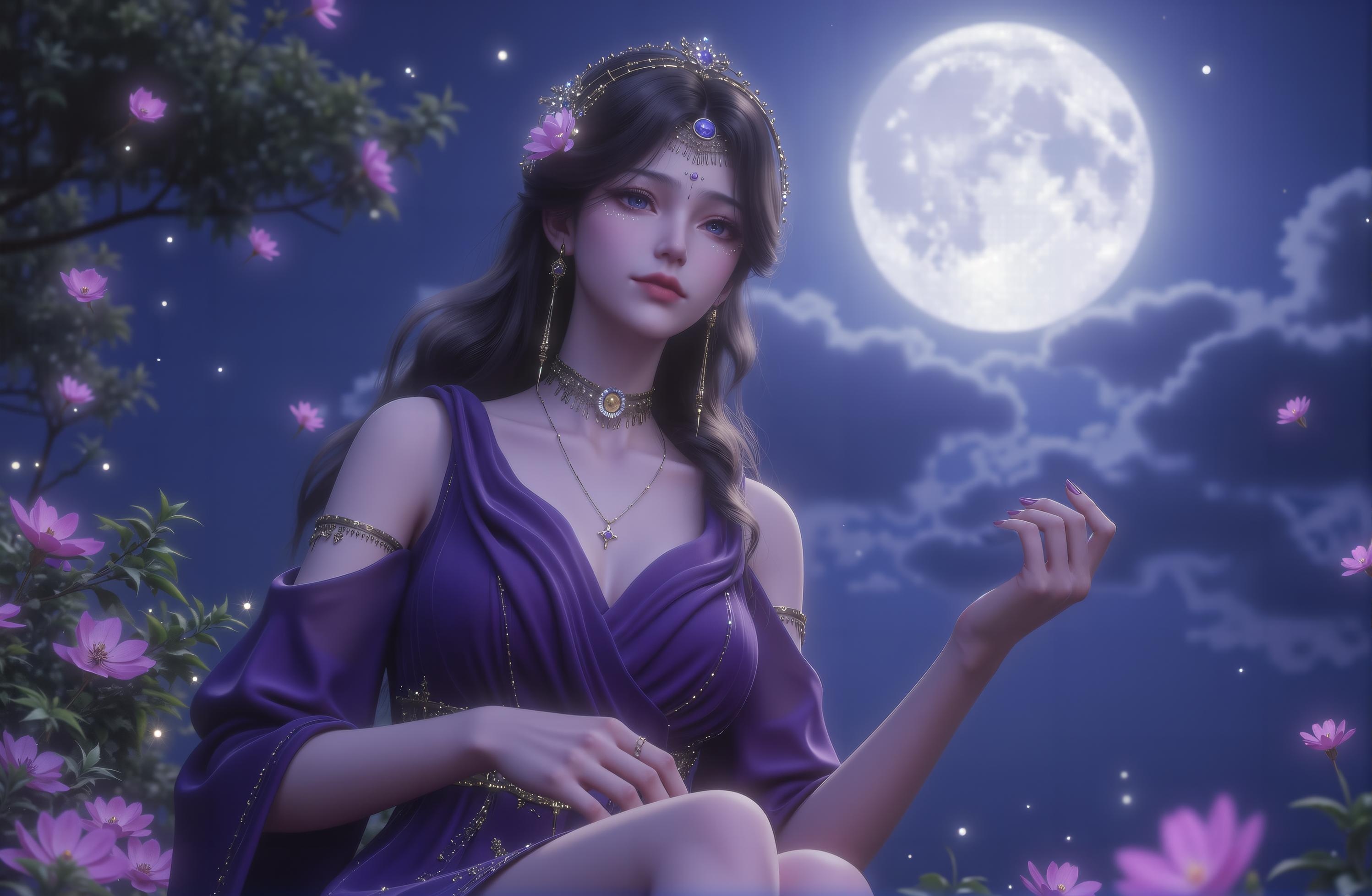 AI Generated Anime Girl - 倪克斯：黑丝蕾丝内衣美腿诱惑 32P