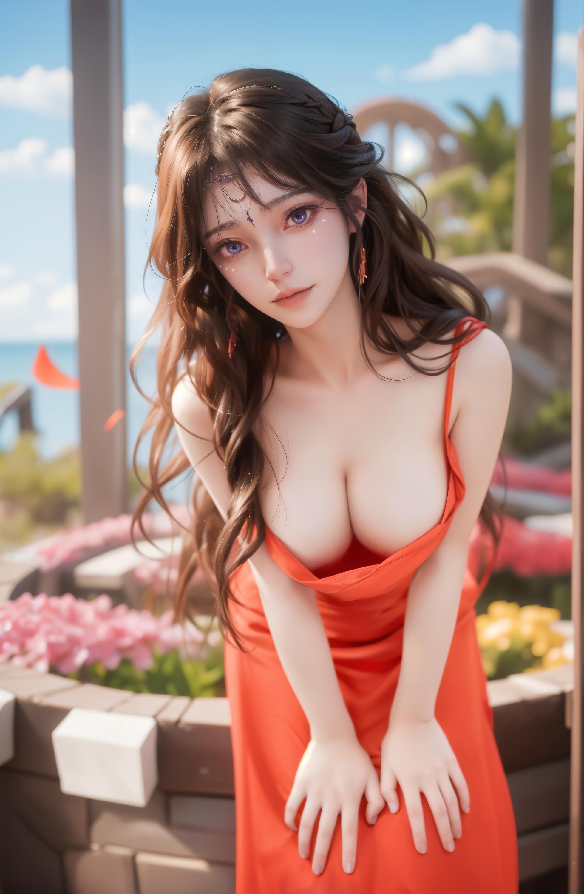 AI Generated Anime Girl - 倪克斯：黑丝蕾丝内衣美腿诱惑 32P