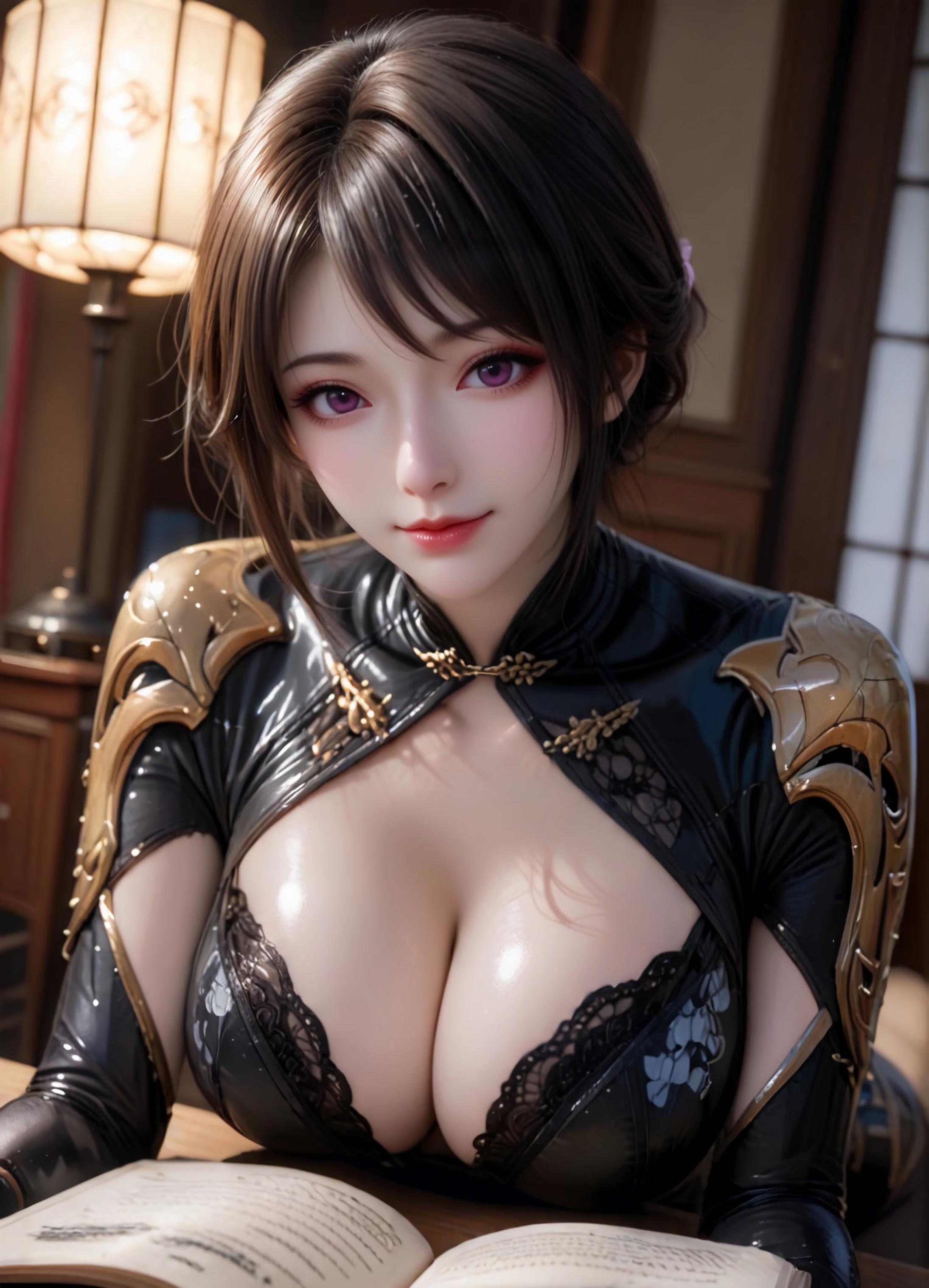 AI生成動漫女孩 - 斗羅大陸 朱竹雲：黑絲緊身濕身巨乳 105P