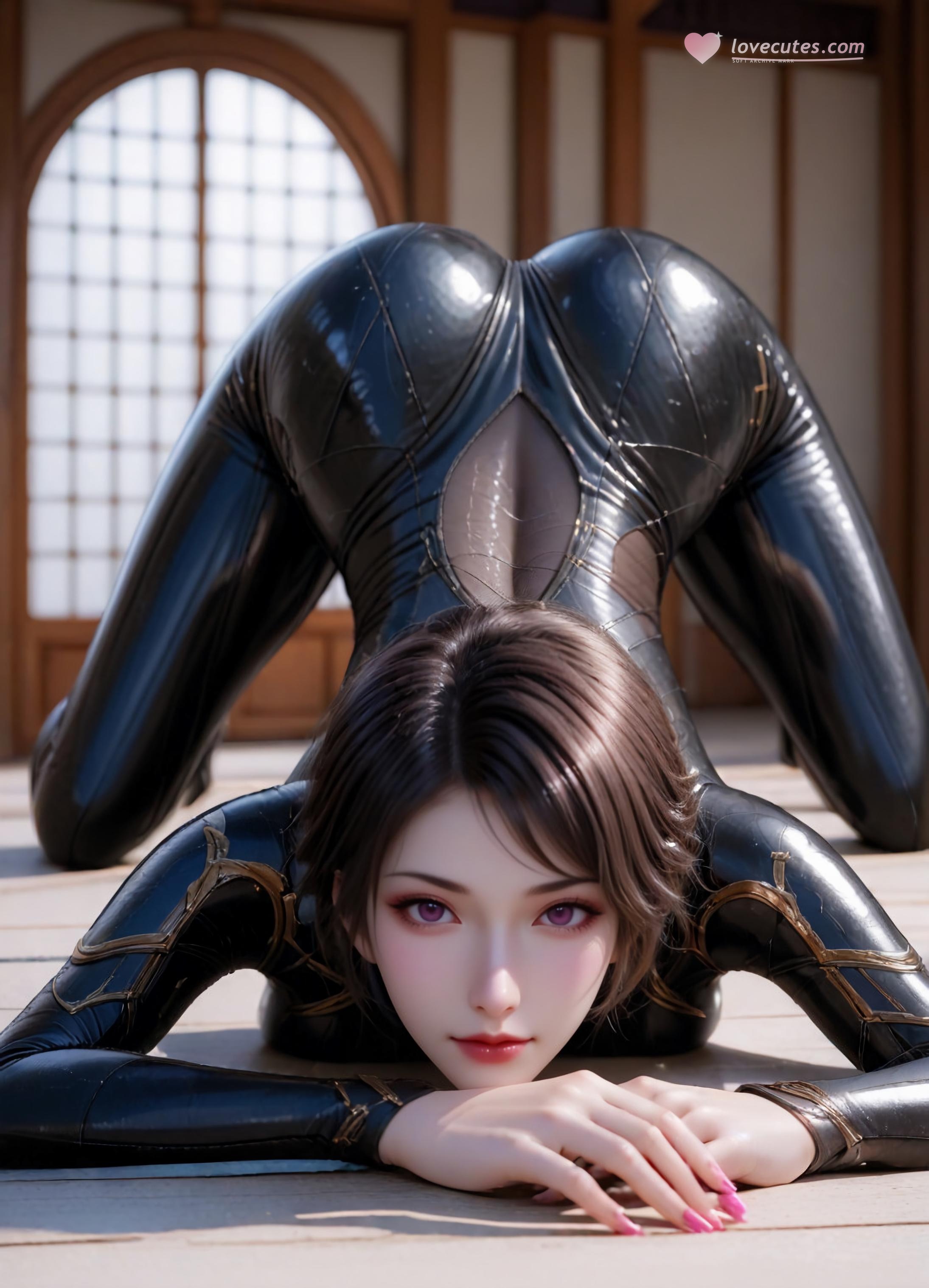 AI生成動漫女孩 - 斗羅大陸 朱竹雲：黑絲緊身濕身巨乳 105P