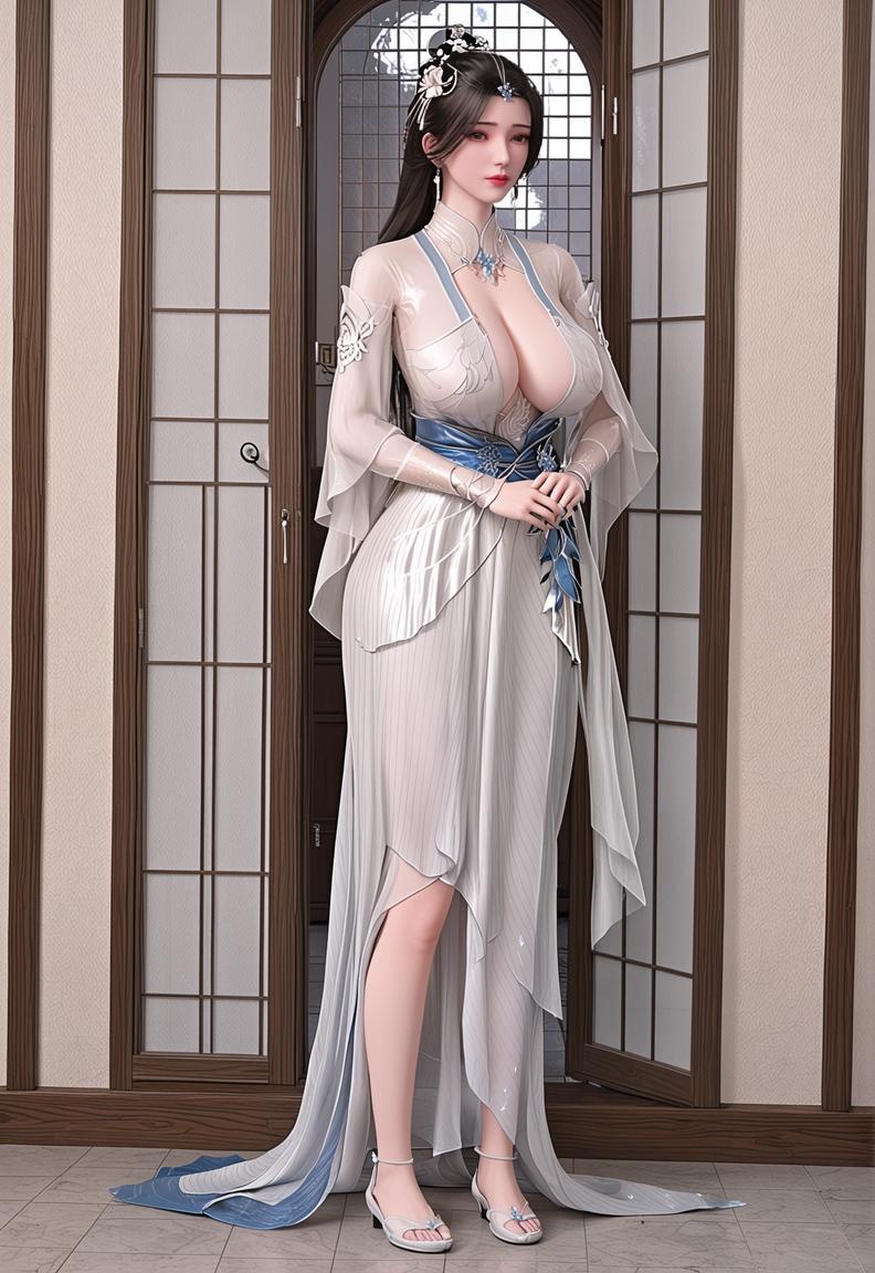 'AI สร้างสาวอนิเมะ - 李慕婉: ขาเรียวสวยส้นสูงและหน้าอกใหญ่ 218P'