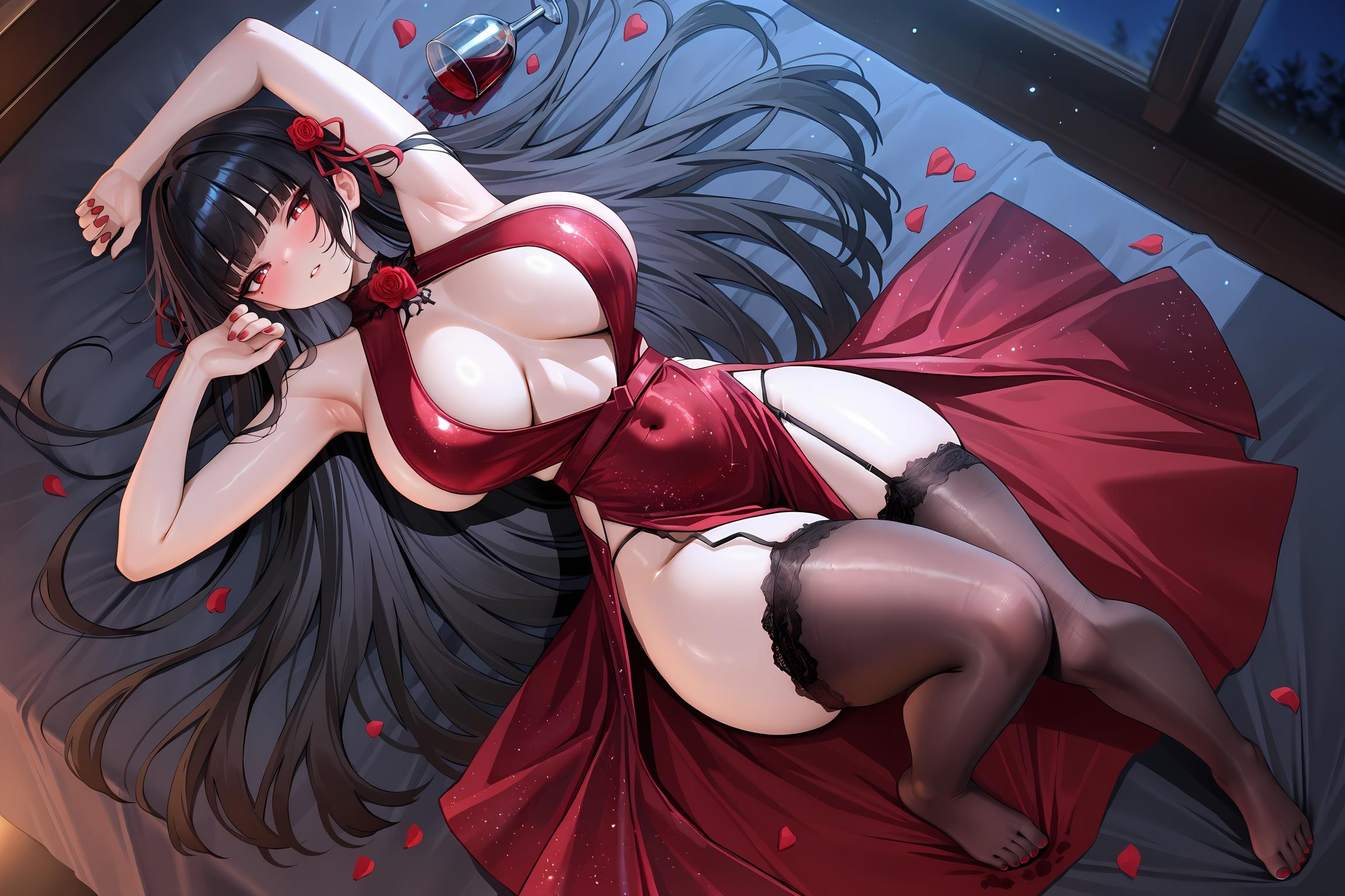 AI Generated Anime Girl - Pixiv 光怪陆离 Vol.4：巨乳黑丝护士海滩混合大尺度 127P