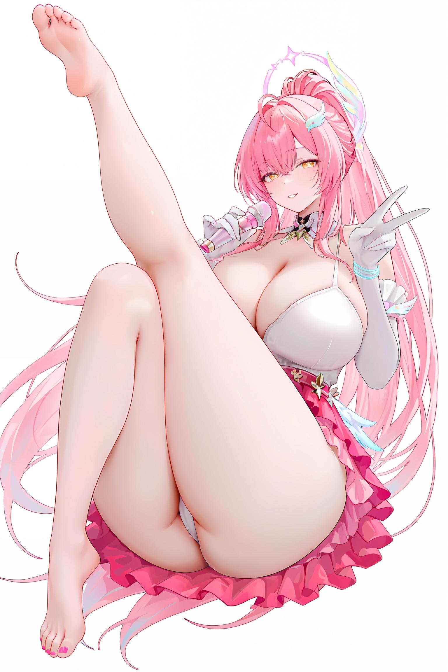 AI Generated Anime Girl - Pixiv Fantastical Vol. 5: Busty Black Stocking Nurse Beach Mix 128P
