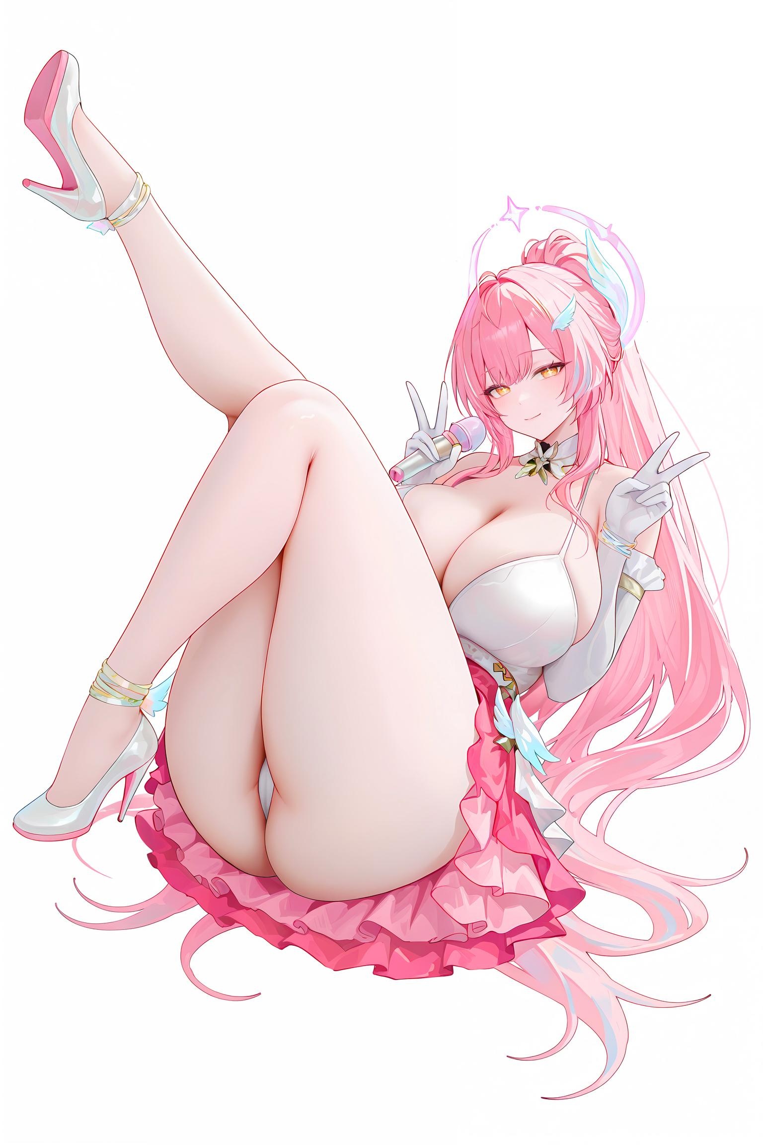 AI Generated Anime Girl - Pixiv Fantastical Vol. 5: Busty Black Stocking Nurse Beach Mix 128P