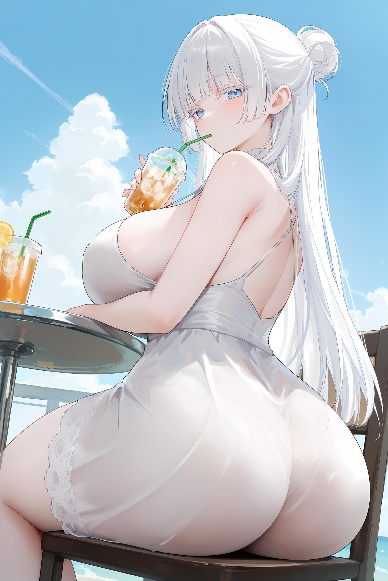 AI 생성 애니메이션 소녀 - Pixiv 光怪陆离 Vol.5: 거유 검은 스타킹 간호사 해변 혼합 대작 128P